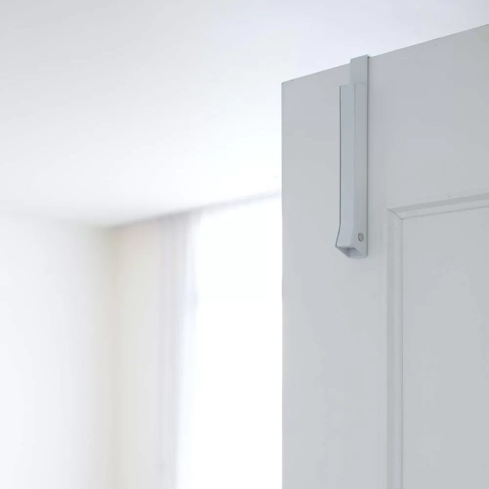 YAMAZAKI Over the Door Storage Organizer - White Space Saving Hanger Rack for Closet, Bathroom & Bedroom Organization