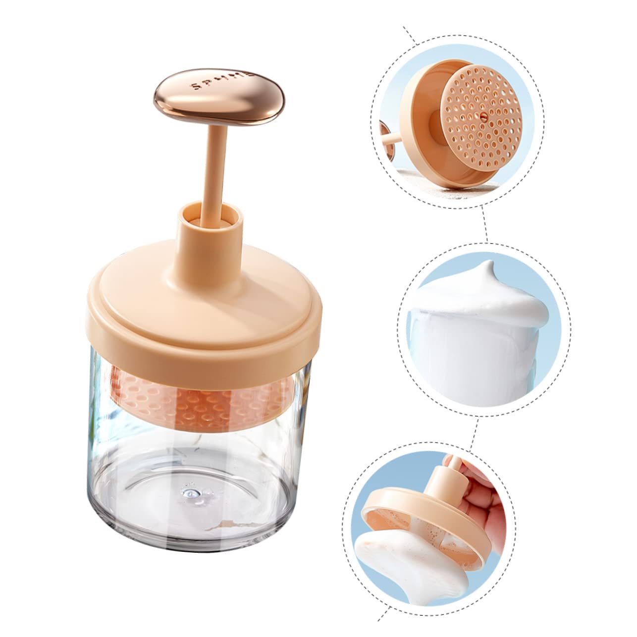 **SaditY 3-Piece Face Wash Foam Maker Set - Facial Skincare Bubble Foamer, Whip Maker for Cleansing & Travel (Pink) | Perfect for Gentle Exfoliation & Deep Pore Cleansing**