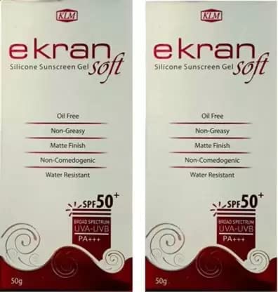 EKARN Soft Silicone Sunscreen Gel SPF 50 - 2 Pack | Lightweight, Non-Greasy Sun Protection for Face & Body | Perfect for Beach, Swimming & Outdoor Activities