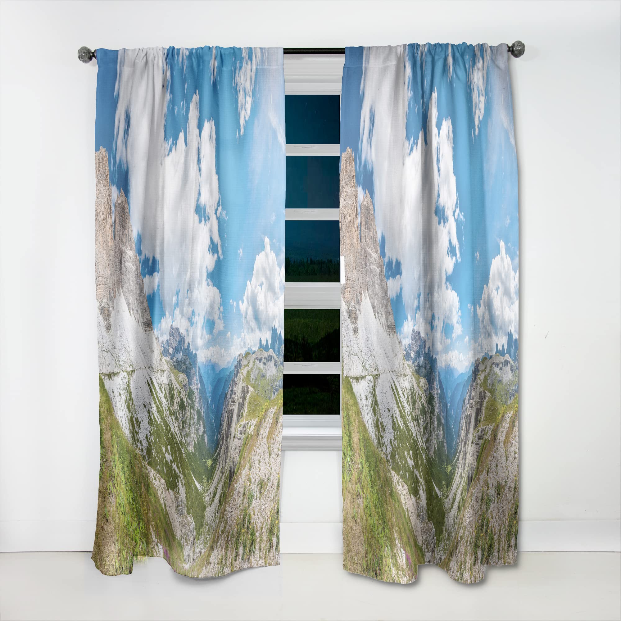 DesignQ Thermal Insulated Blackout Curtains - Single Panel 52x95 Inches for Bedroom & Living Room - Nature Inspired Relaxing View - Perfect for Light Control, Privacy & Energy Efficiency