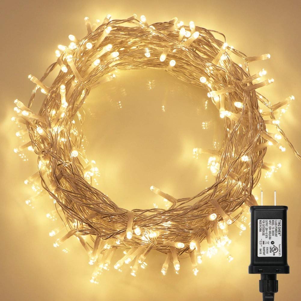 Koopower 65ft 200 LED String Lights with Remote & Timer - Dimmable Plug-in Fairy Lights in Warm White, 8 Lighting Modes for Bedroom, Wedding, Party & Christmas Decorations - Perfect for Indoor Home, Garden, and Holiday Decor