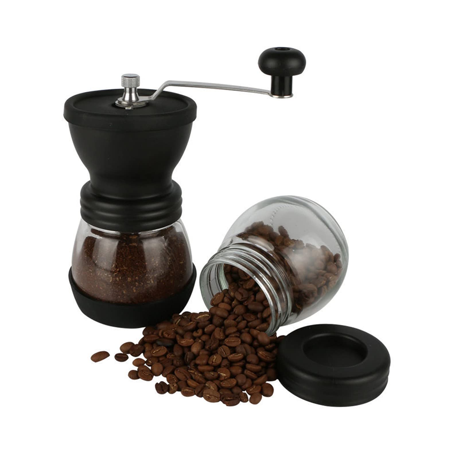 Premium Handheld Manual Coffee Grinder - Adjustable Ceramic Burr Mill for Espresso, French Press & Drip Coffee | Portable & Compact Design for Camping, Travel, Office & Home Use | Perfect for Coffee Enthusiasts & Outdoor Adventures