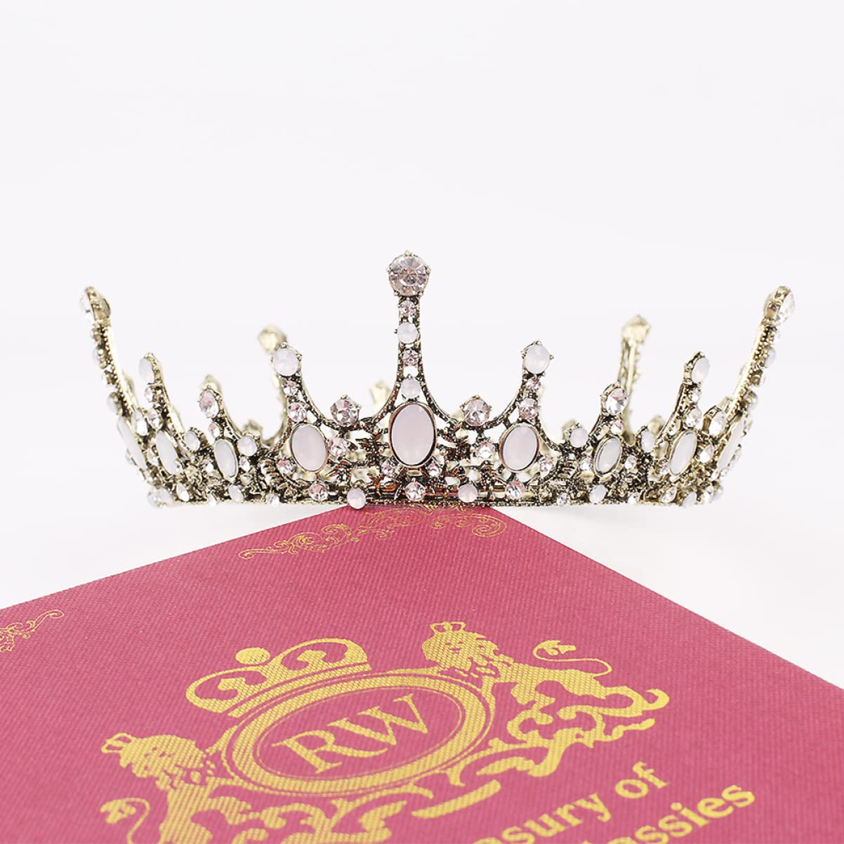 Beaupretty 2-Piece Vintage Rhinestone Crystal Tiara Set - Baroque Bridal Headpiece for Wedding, Prom, Christmas & Princess Costume | Queen Crown Headband for Bride, Pageant & Special Occasions