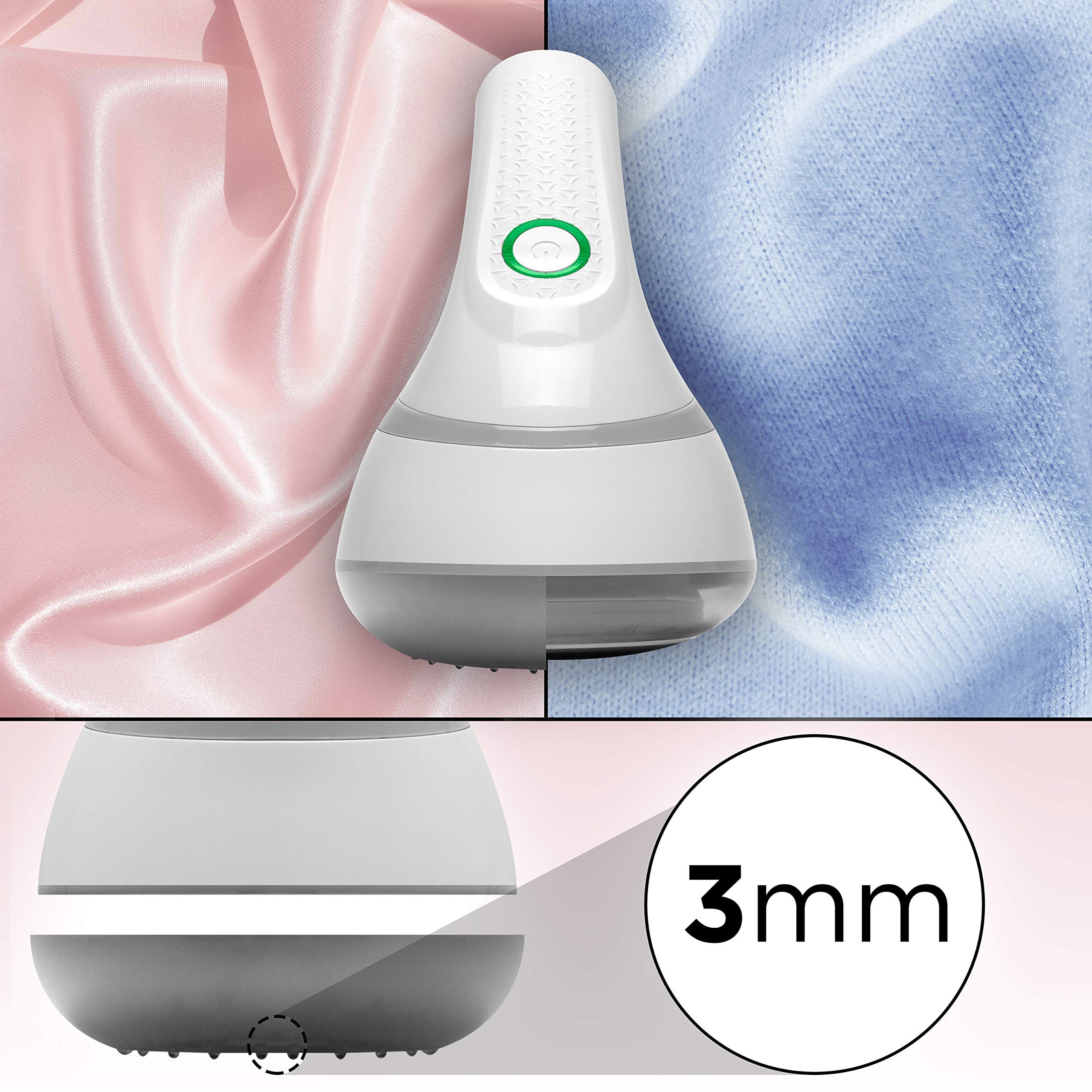 Duronic FS16USB Rechargeable Fabric Shaver & Lint Remover - Portable DeBobbling Machine for Clothes, Sweaters, Couch - USB Charging, Rotating Handle - Perfect for Home, Travel & Wardrobe Maintenance