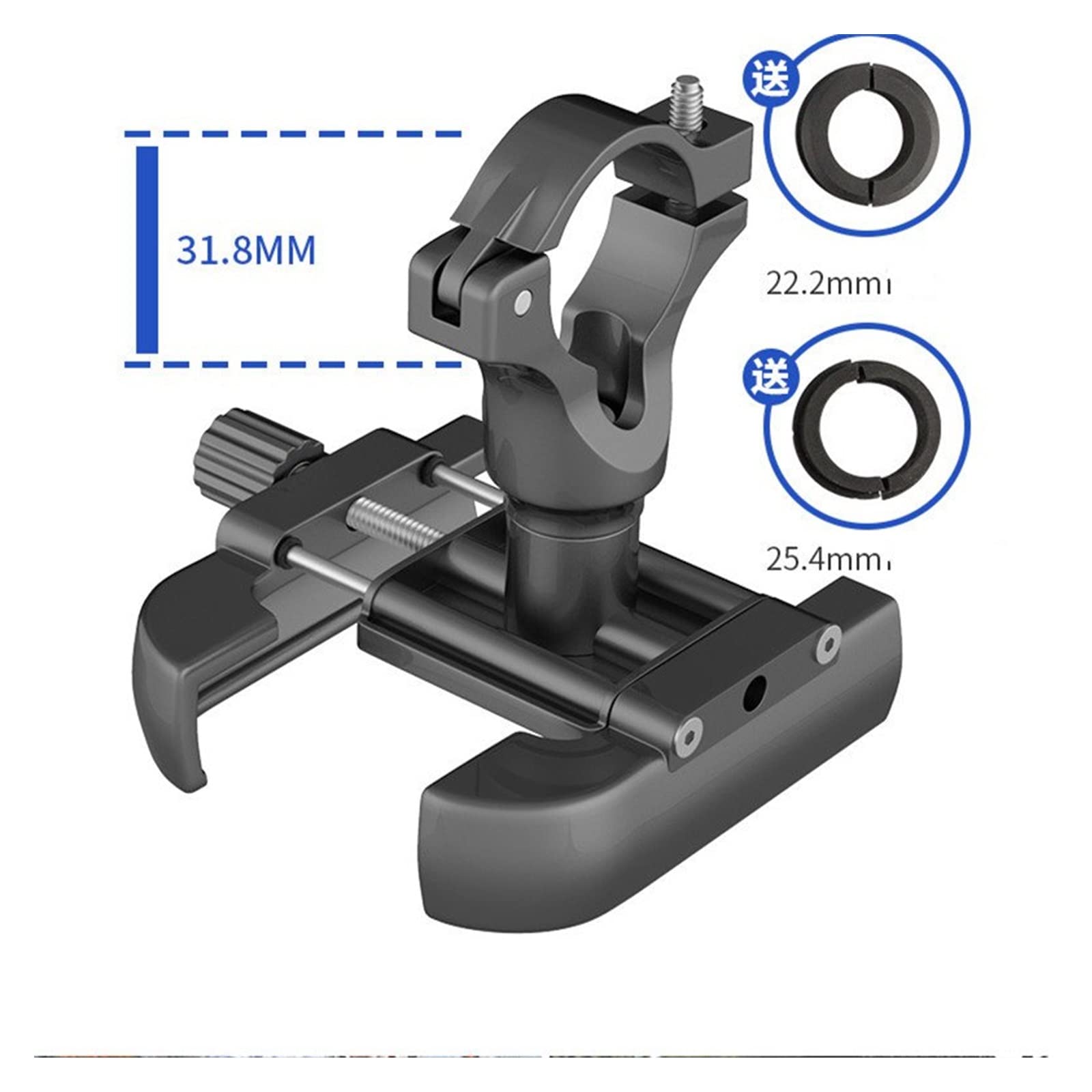**Aluminum Alloy Bike Phone Holder - Universal Motorcycle & Bicycle Handlebar Mount - Adjustable & Secure for iPhone, Samsung, Google Pixel (Black) - Perfect for Cycling, Commuting & Outdoor Adventures**