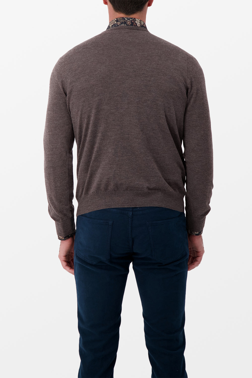 Barba Napoli Brown Cashmere Sweater for Men - Premium Soft & Warm Winter Knitwear - Perfect for Office, Travel & Casual Outfits
