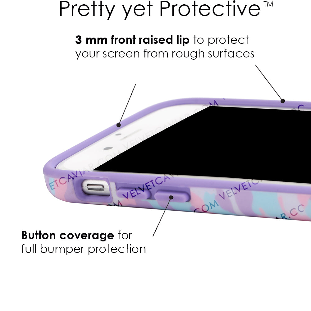 Cotton Candy Camo iPhone Case - Trendy Protective Cover for iPhone 12/13/14/15 - Soft Matte Finish, Slim Fit - Perfect for Everyday Use, Travel & Outdoor Activities