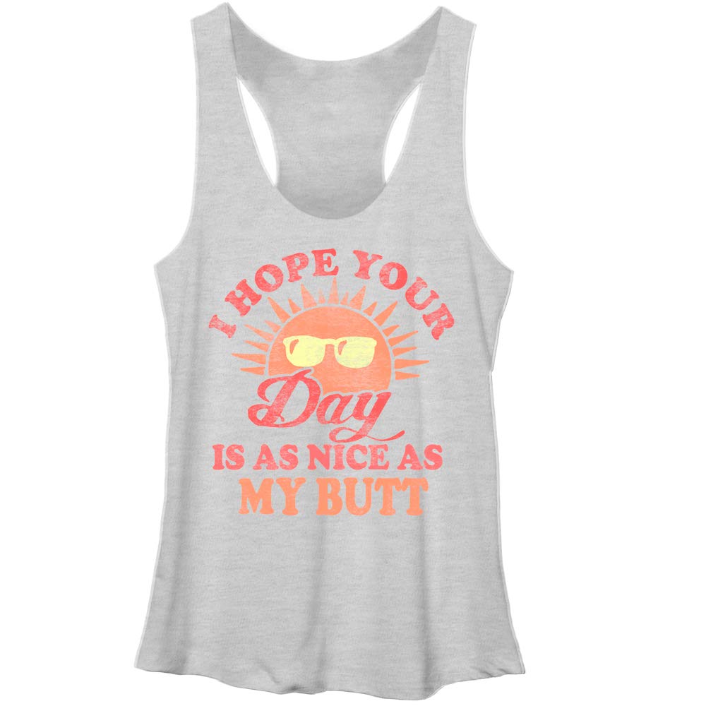 Women's Chin UP 'I Hope Your Day is as Nice' Racerback Tank Top - Comfortable & Stylish Workout & Casual Wear for Yoga, Gym, and Everyday Outfits