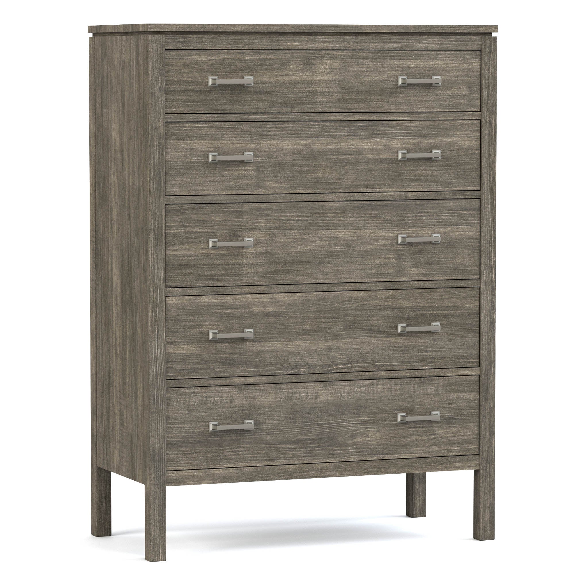 Dwyer Tall Chest - 5-Drawer Solid Wood Dresser for Bedroom Storage | Modern & Spacious Organizer for Clothes, Linens & Accessories | Perfect for Master Bedroom, Guest Room & Dorm Organization