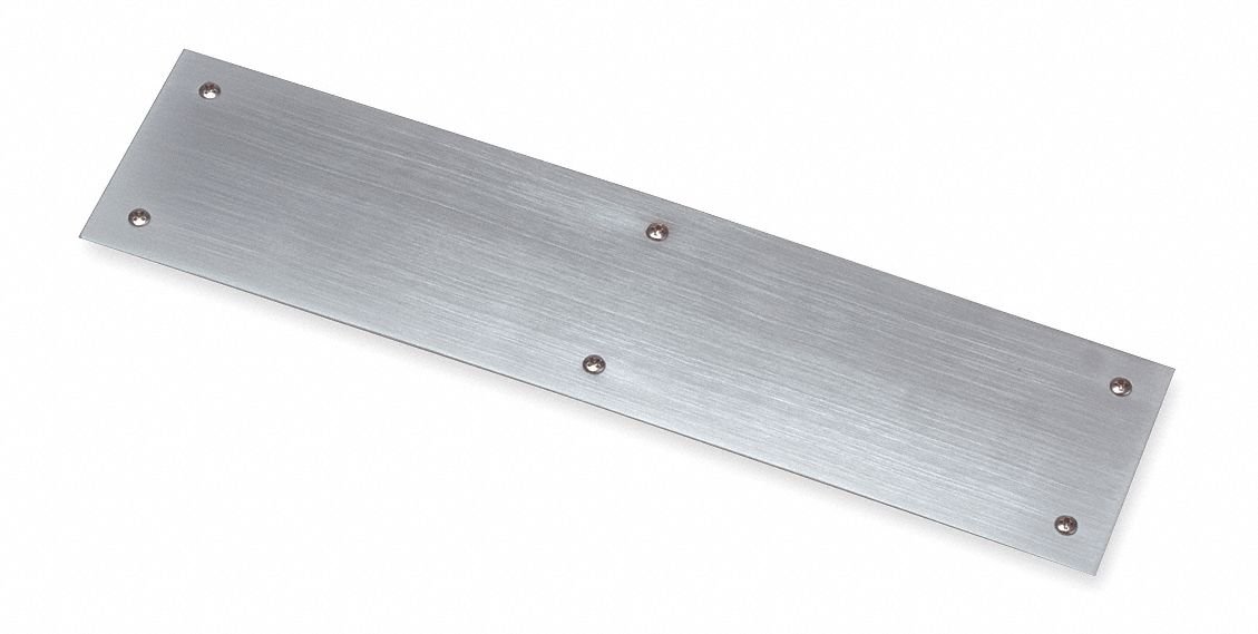 ROCKWOOL Aluminum Door Push Plate - Surface Mount Screws for Commercial & Residential Doors - Heavy Duty & Durable for High Traffic Areas