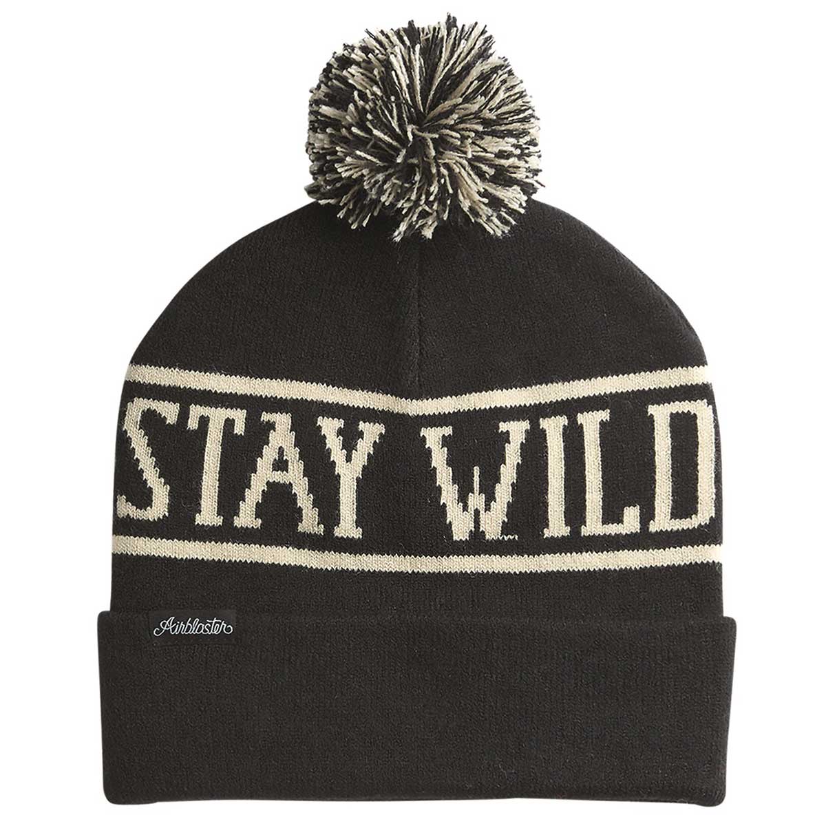 Airblaster Stay Wild Pom Beanie 2021 - Warm Winter Hat with Faux Fur Pom for Men & Women - Perfect for Skiing, Snowboarding & Cold Weather Activities