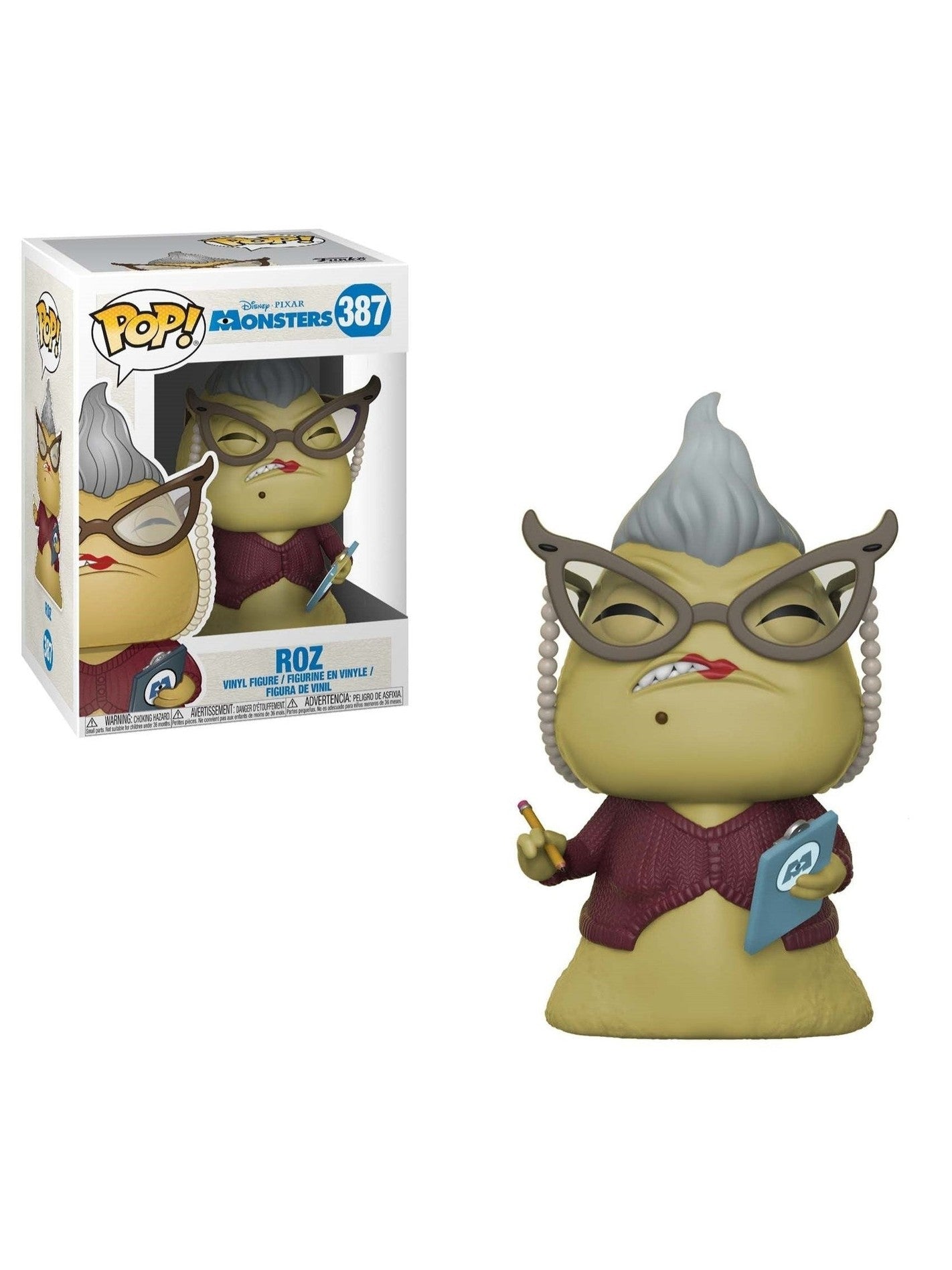 Disney Monster's Inc Roz Plush Toy - Soft & Cuddly Stuffed Doll for Kids & Collectors - Perfect for Gifts, Bedroom Decor, and Movie Night Snuggles