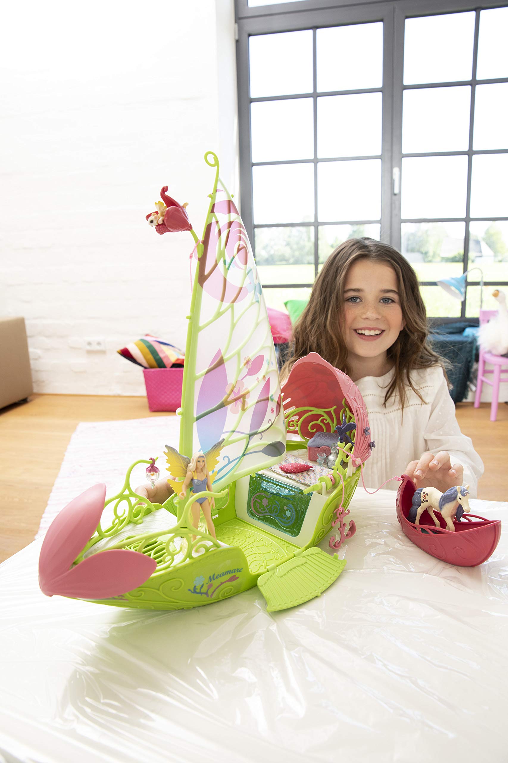 Schleich Bayala 19-Piece Fairy Playset with Sera's Magical Flower Boat - Fantasy Toy for Kids Ages 5-12 - Perfect for Imaginative Play & Storytelling Adventures