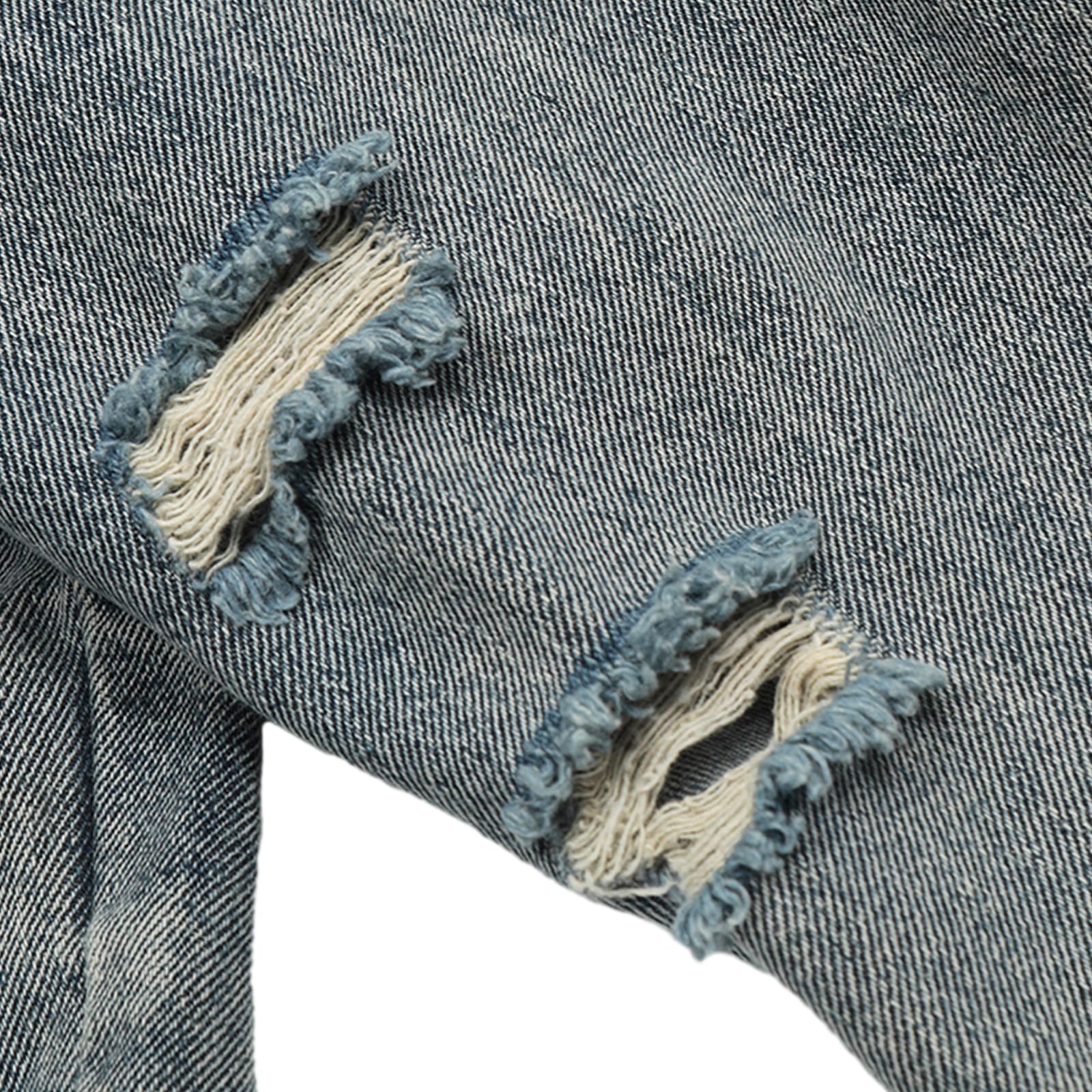 Chainsaw Man Men's Vintage Trucker Denim Jacket - Oversized Boyfriend Coat with Long Sleeves | Casual Streetwear, Anime Cosplay, Fall Fashion Outerwear