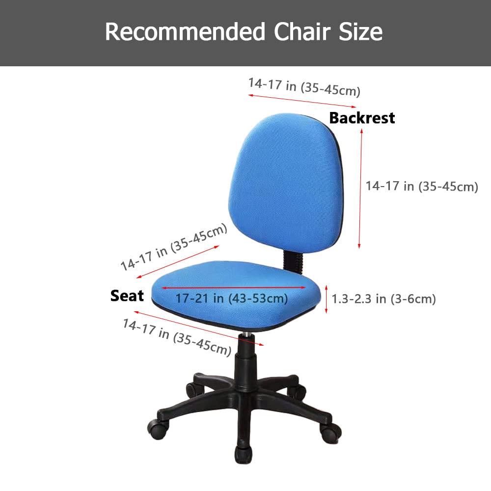 Melaluxe Universal Stretchable Office Chair Cover - Protective Slipcover for Computer & Rotating Chairs | Home Office & Gaming Setup Accessory