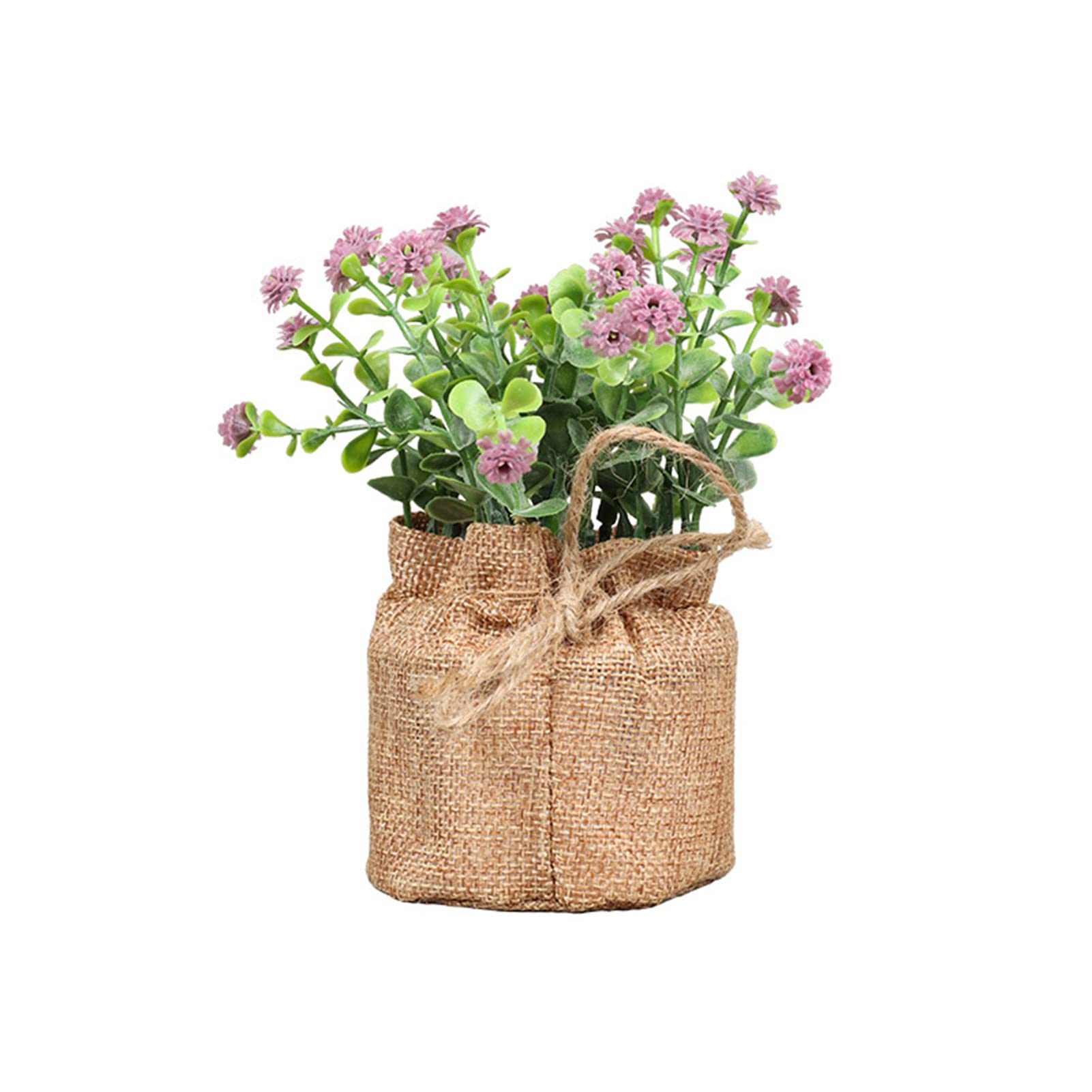 Artificial Hemp Rope Potted Plant - Vivid Desktop Decor, Low Maintenance Fake Flowers for Home & Office | Perfect for Desk Decor, Shelf Display, and Gift Giving