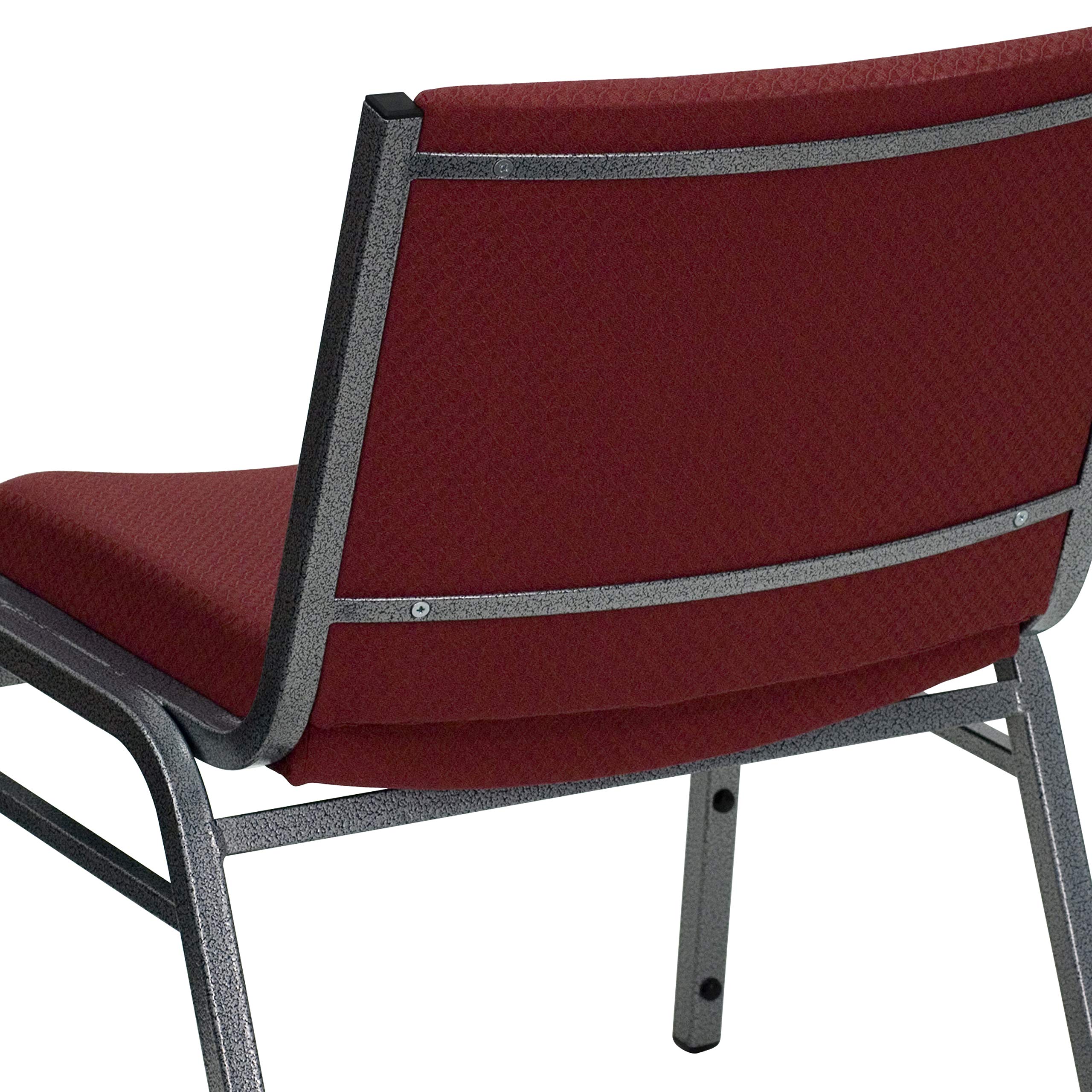 EMMA + OLIVER Heavy Duty Fabric Stack Chair - 1000 lb Capacity, Burgundy Color - Perfect for Office, Conference Rooms & Event Seating