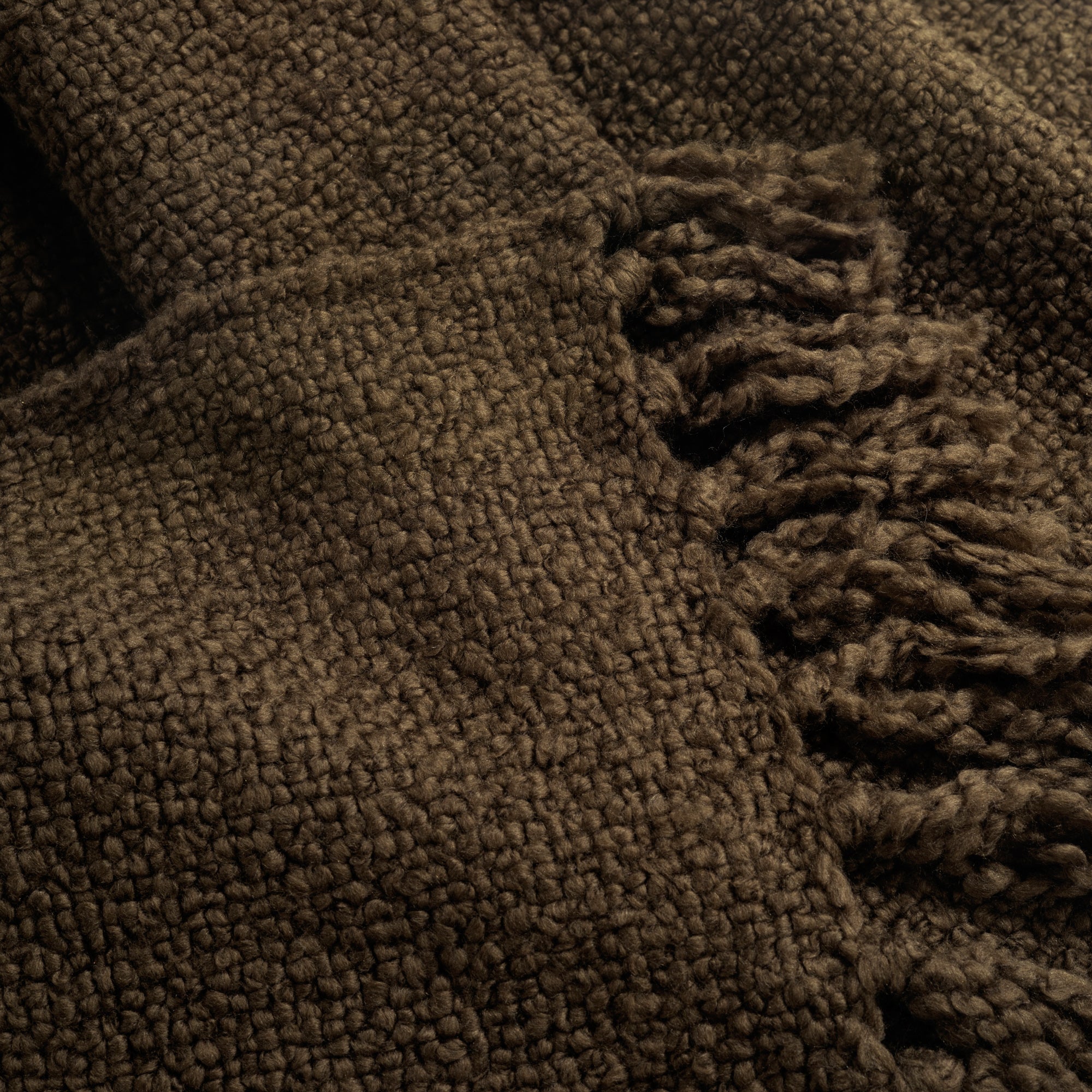 Tulum Boucle Textured Woven Fringed Throw Blanket - Soft Cozy Knit Blanket for Couch, Bed & Sofa - Perfect for Living Room, Bedroom & Home Decor