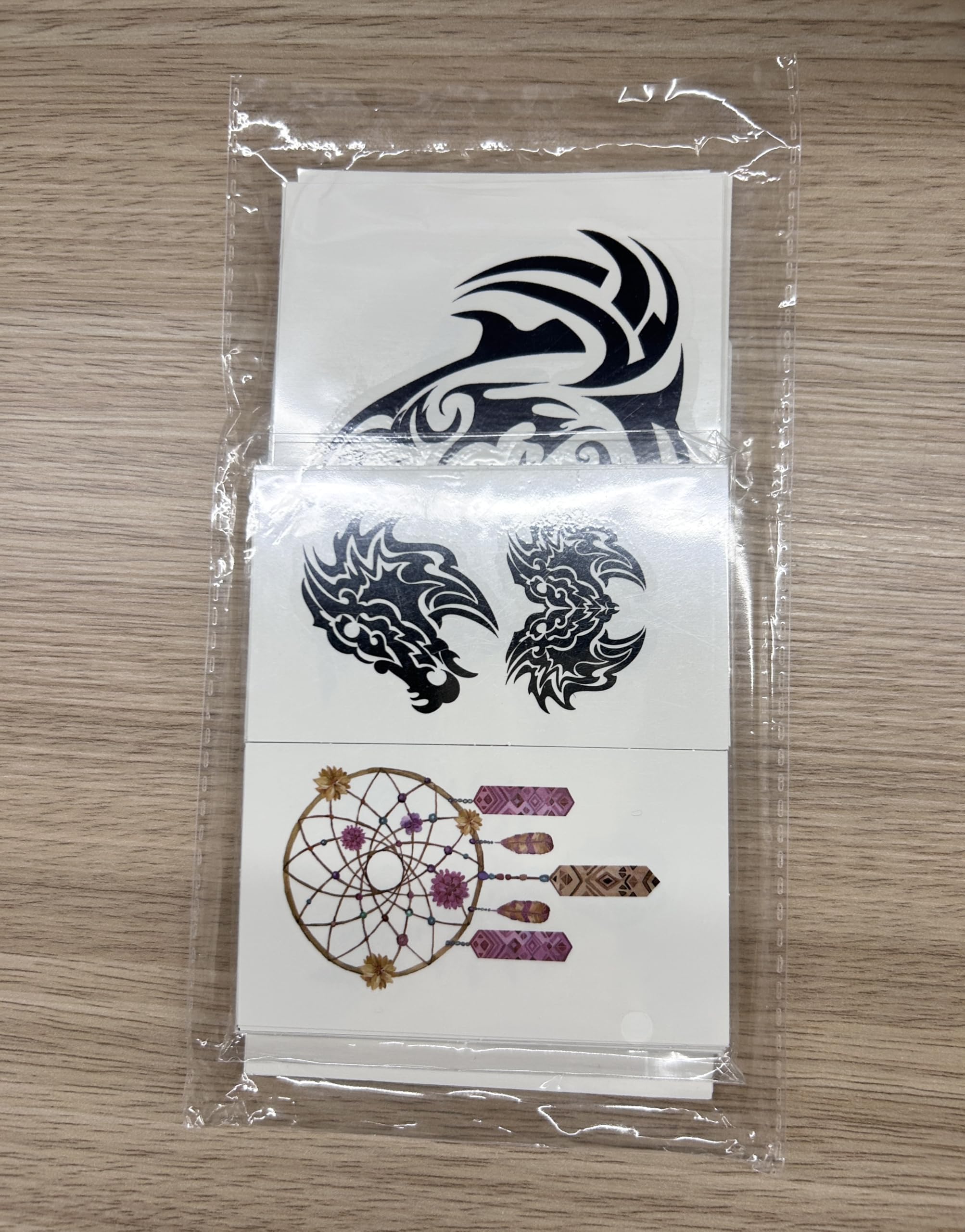 77 Sheets Temporary Tattoo Stickers - 17 Half Arm Black Tribal Animal Designs (Lion, Owl, Wolf, Turtle, Deer) + 60 Tiny Tattoos for Adults, Men, Women, Boys & Girls - Perfect for Parties, Halloween, Costumes & Body Art