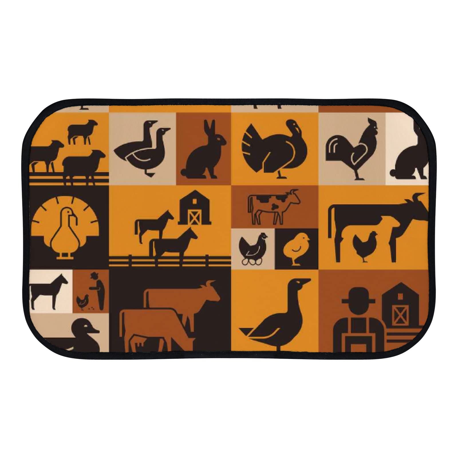 Soft Foam Area Rugs with Farm Animal Designs - Washable Non-Slip Kitchen & Bathroom Rugs for Home Decor - Indoor/Outdoor Use (36x24 Inches) - Perfect for Kids' Rooms, Play Areas & Pet-Friendly Spaces