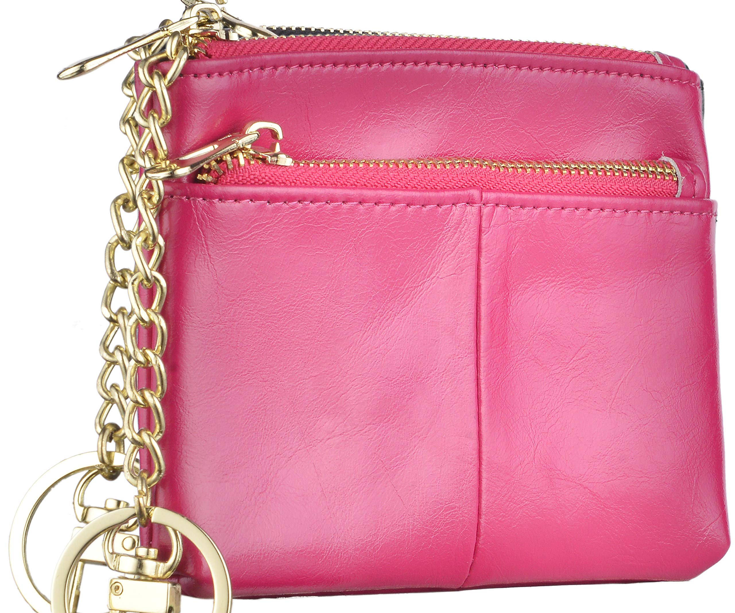 Beurlike Women's RFID Blocking Coin Purse - Small Leather Wallet with Keychain for Cards, Cash & Change | Perfect for Travel, Shopping & Everyday Use