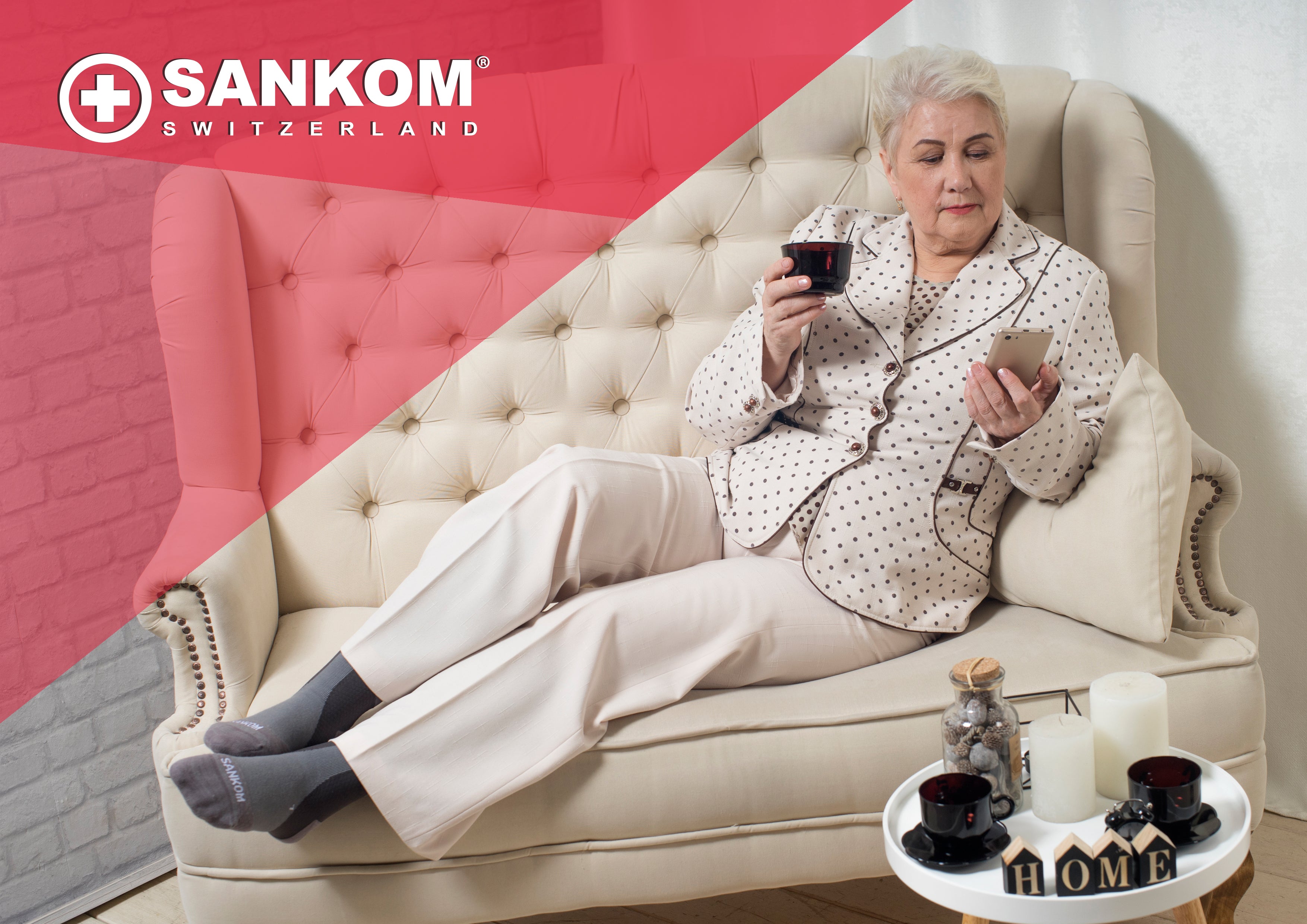 Sankom Patent Socks for Men & Women - Breathable Anti-Slip Athletic Socks with Arch Support - Perfect for Running, Hiking, Yoga & Everyday Comfort