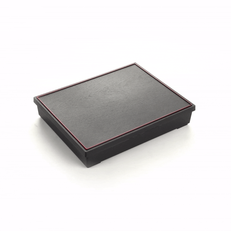 Premium Japanese Bento Box - Large 6-Compartment Lunch Container with Bowl, Black & Red Design (12.25
