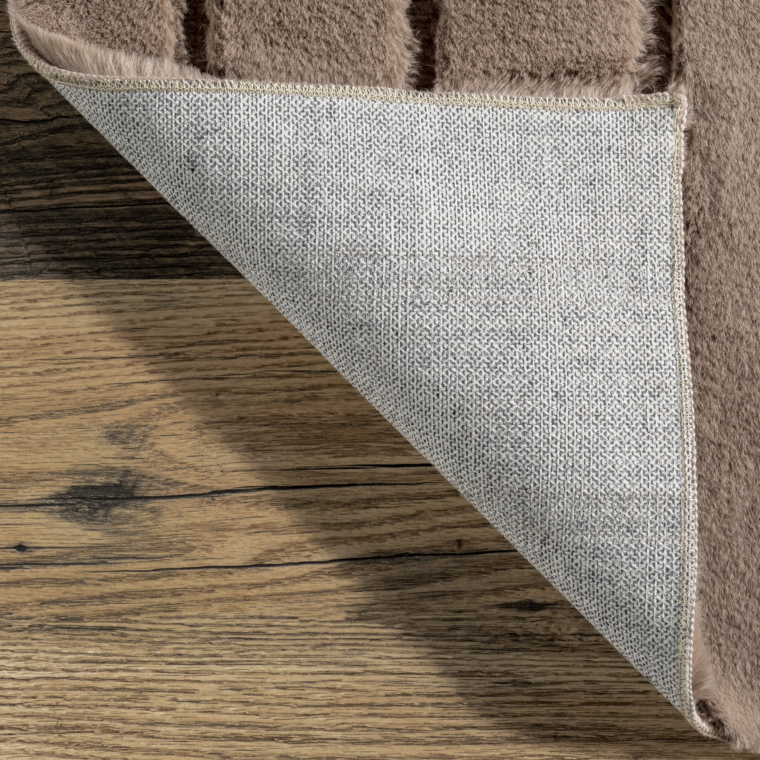 Chiarra Woven Arc Plush Cloud Washable Rug - Soft & Durable Non-Slip Area Rug for Living Room, Bedroom, Nursery | Machine Washable, Brown Home Decor