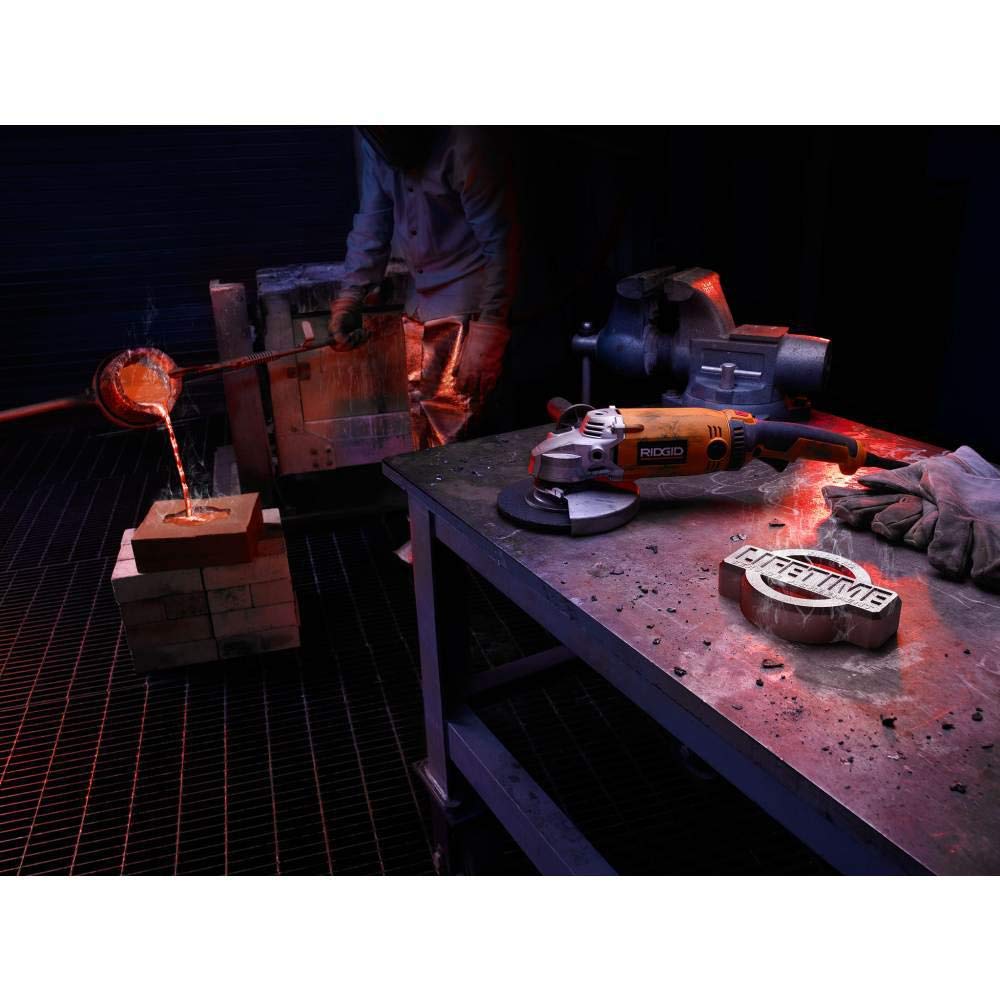 RIDGID 15 Amp Corded 7-Inch Twist Handle Angle Grinder - R10202 | Heavy-Duty Metal Cutting, Grinding & Polishing Tool for Construction, Welding & DIY Projects