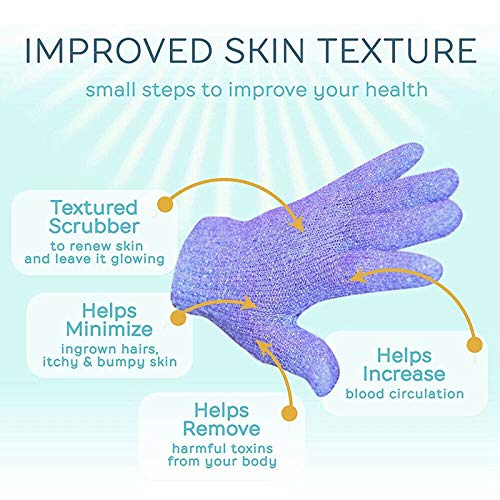 4 Pairs Exfoliating Shower Gloves for Deep Cleansing - Body Scrub Mittens for Smooth Skin - Perfect for Spa, Bath & Exfoliation at Home