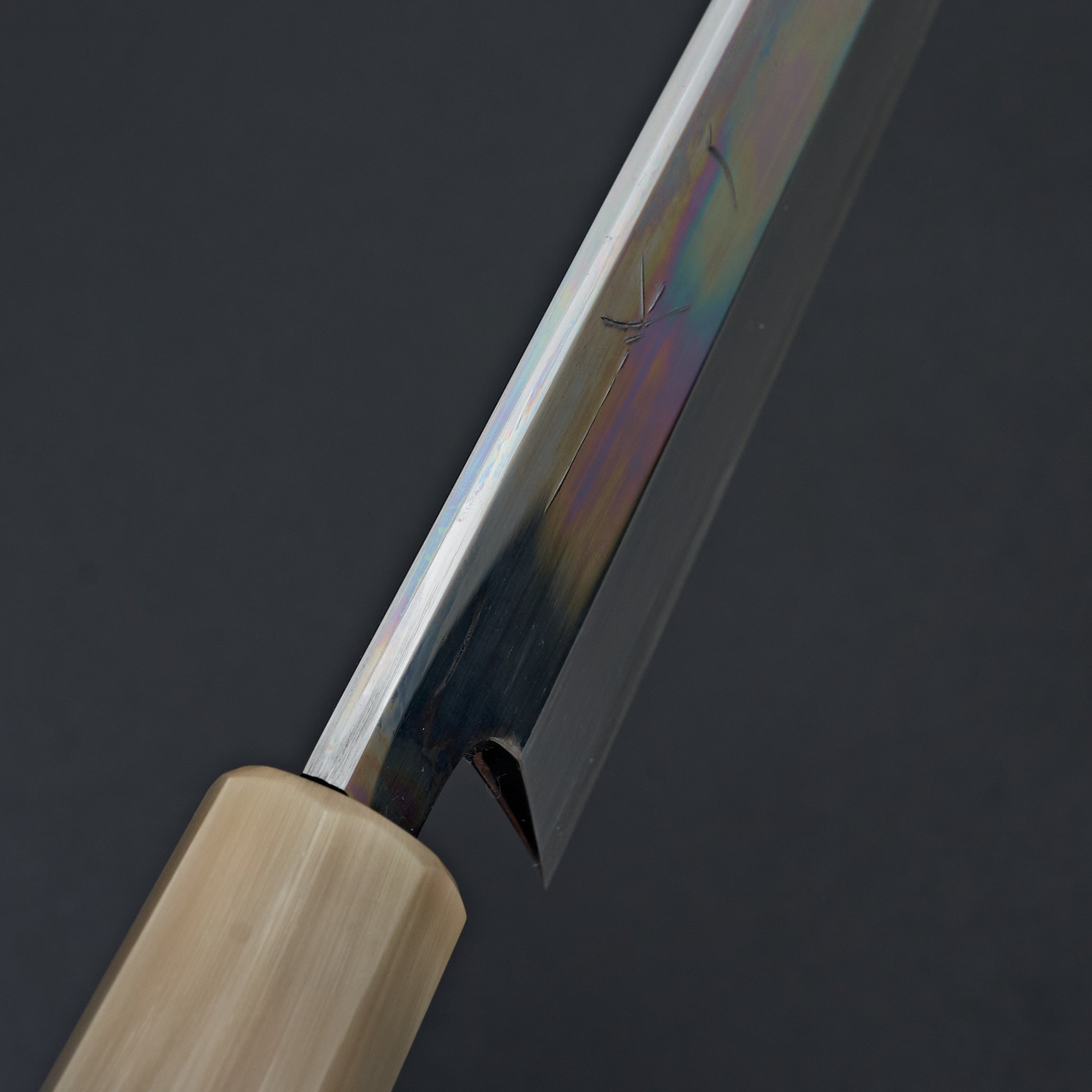Hitohira Tanaka Mosuke Blue #1 Kiritsuke 240mm Japanese Chef Knife with Ebony Handle - Mirror Polished Finish & Saya Included | Perfect for Sushi, Sashimi & Precision Cutting
