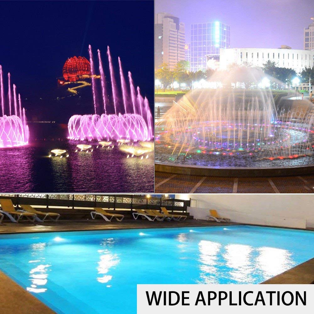 18W 12V RGB Color Changing LED Underwater Pool Light - Waterproof Spa Fountain Lamp with Remote Control & Switch | Perfect for Swimming Pools, Hot Tubs, and Garden Water Features