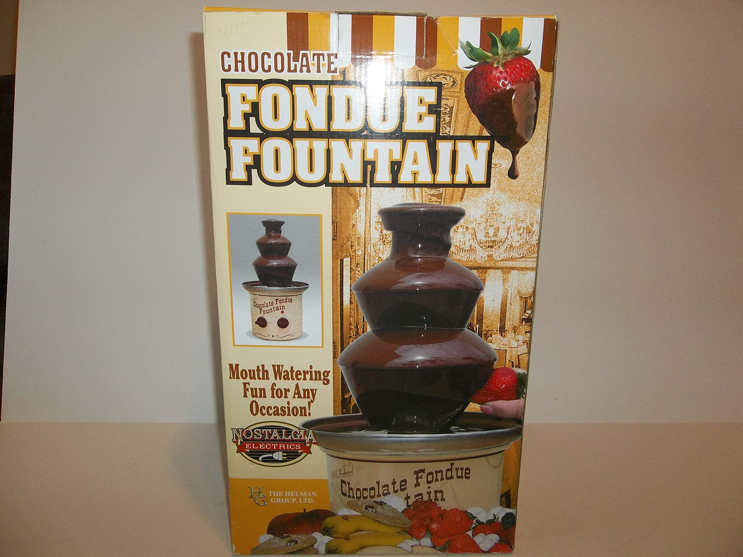 Nostalgia Electrics 3-Tier Chocolate Fondue Fountain Machine for Parties - Melts Cheese, Candy & Caramel - Perfect for Weddings, Birthdays & Events