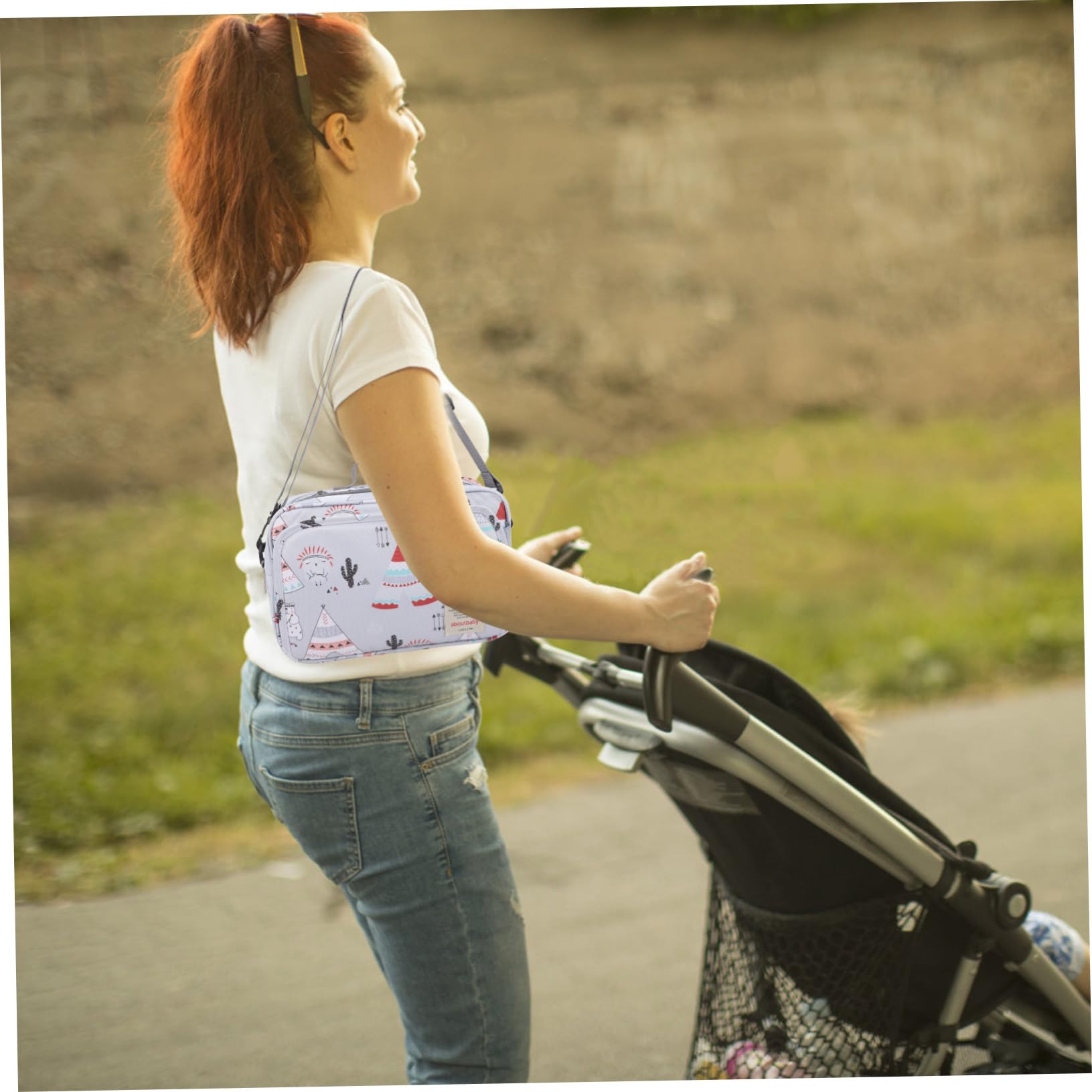 VICASKY 5-Piece Waterproof Travel Diaper Bag Organizer - Large Tote Purse with Multiple Pockets, Polyester Baby Changing Bag for Moms - Perfect for Daycare, Beach Trips & Family Outings