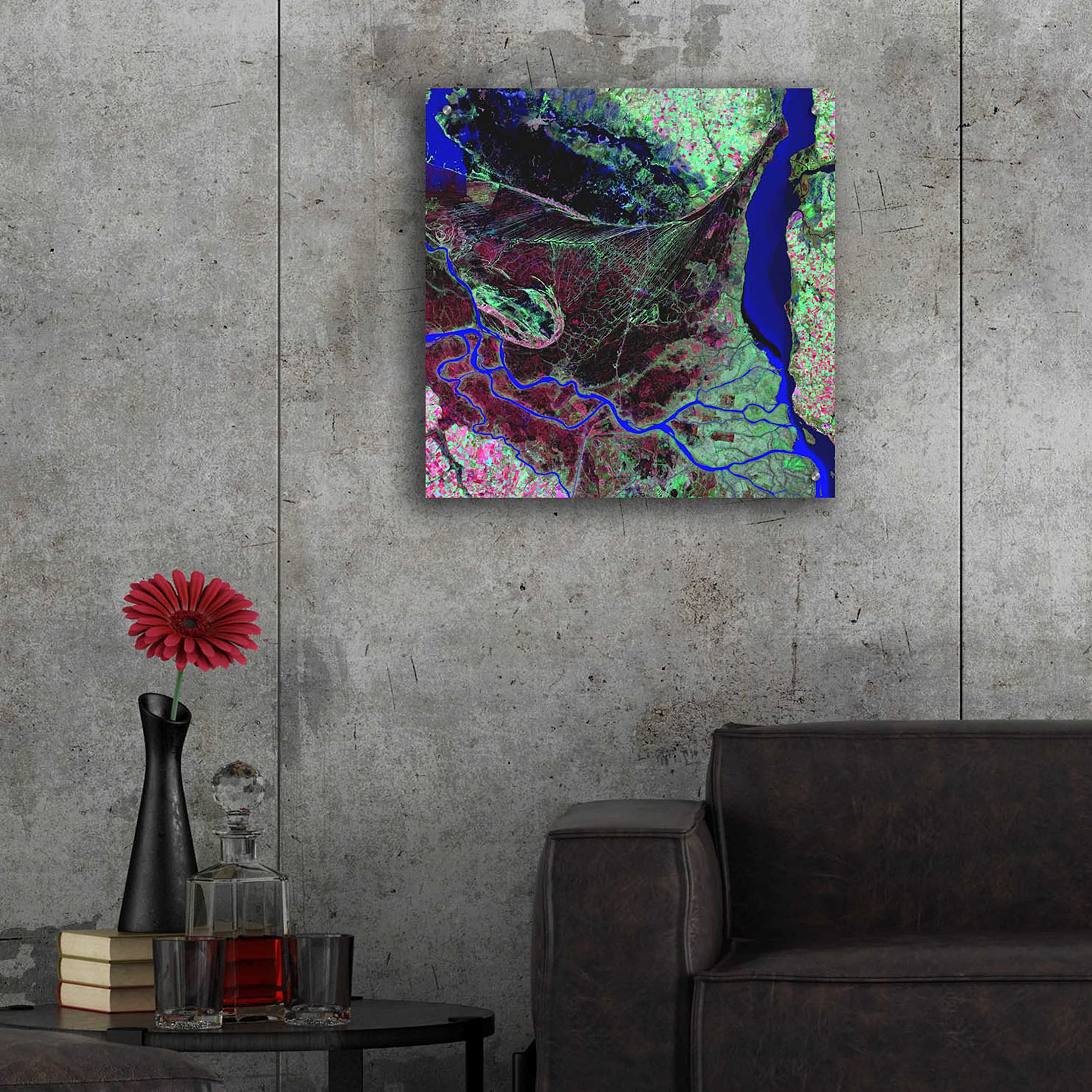 Epic Art 'Earth as Art: Parana River Delta' Acrylic Glass Wall Art - 24x24 Inch Modern Home Decor - Perfect for Living Room, Bedroom or Office