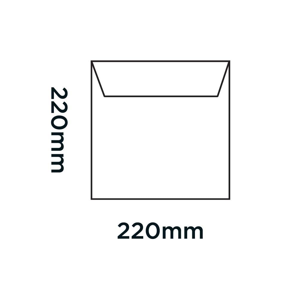220 x 220mm 120 GSM Peel & Seal Wallet Envelopes - Pack of 250 | Creative Colour Pillar Box Red | Perfect for Mailing, Invitations & Business Correspondence