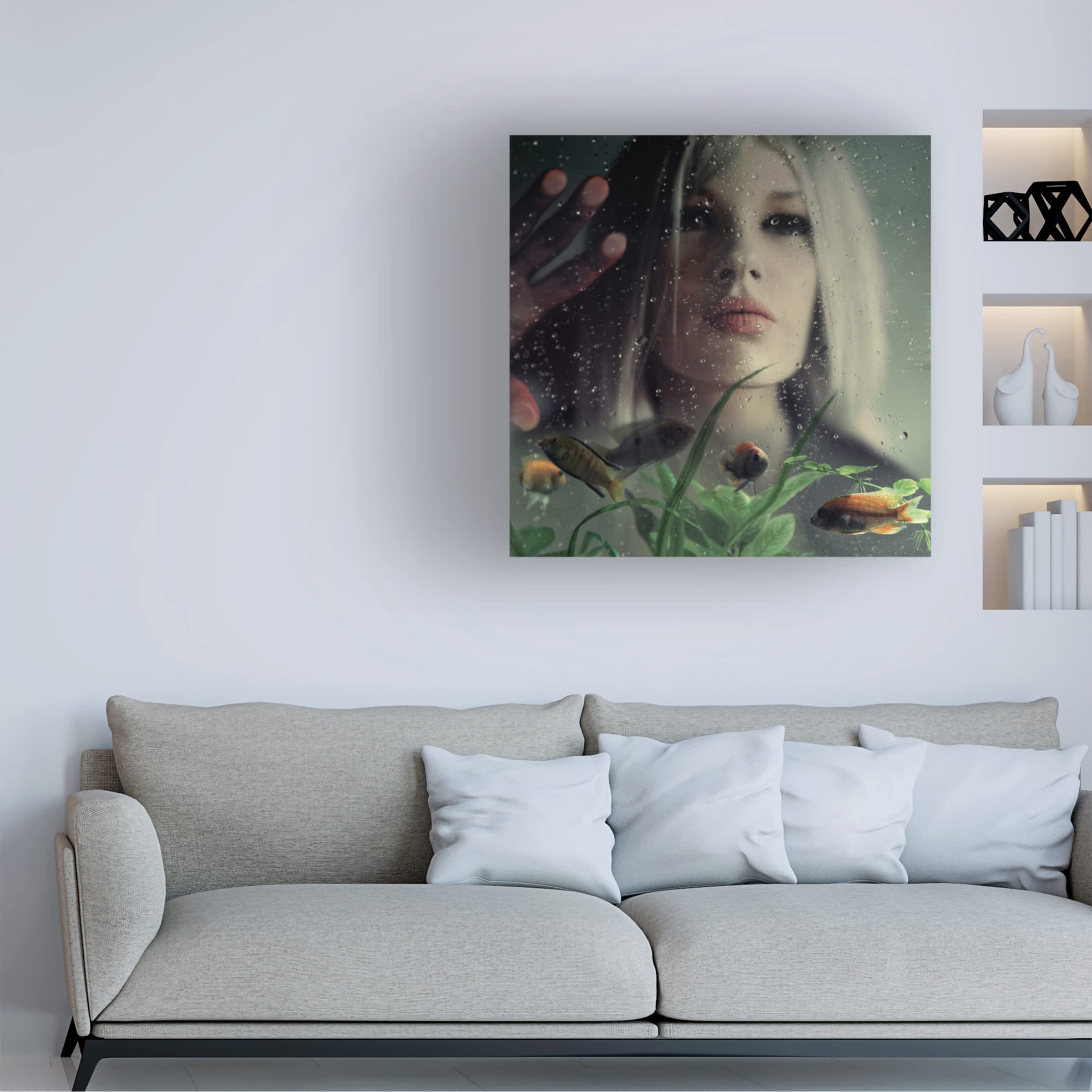Trademark Fine Art 'Underwater Love' Canvas Wall Art Print by Ambra - Romantic Home Decor for Living Room, Bedroom & Office