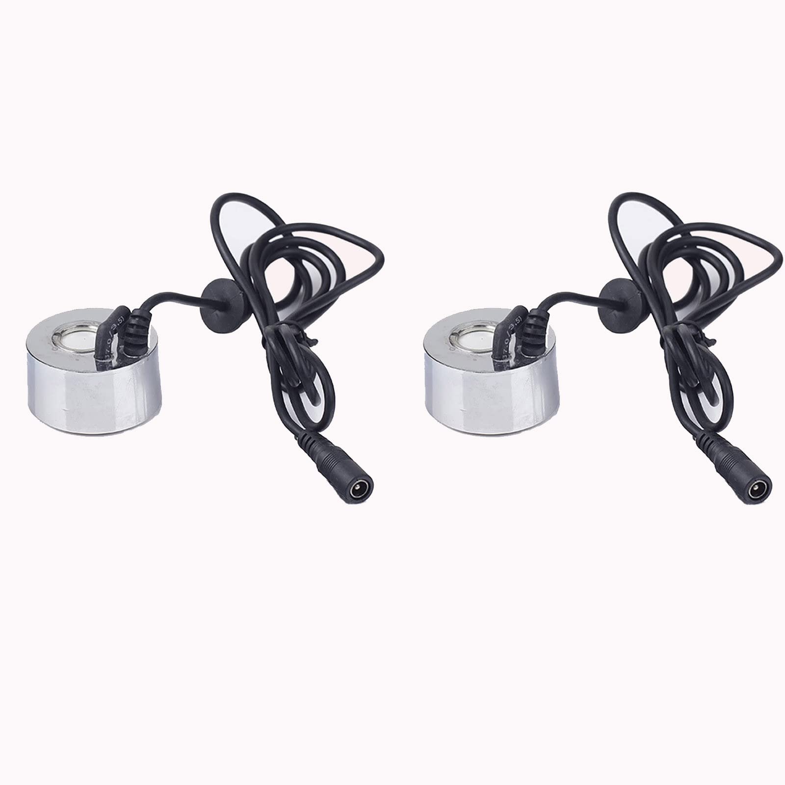 2Pcs 24V Mini Ultrasonic Mist Maker Fogger - Water Fountain Humidifier, Pond Atomizer for Indoor Plants, Home Decor & Aromatherapy (Silver)