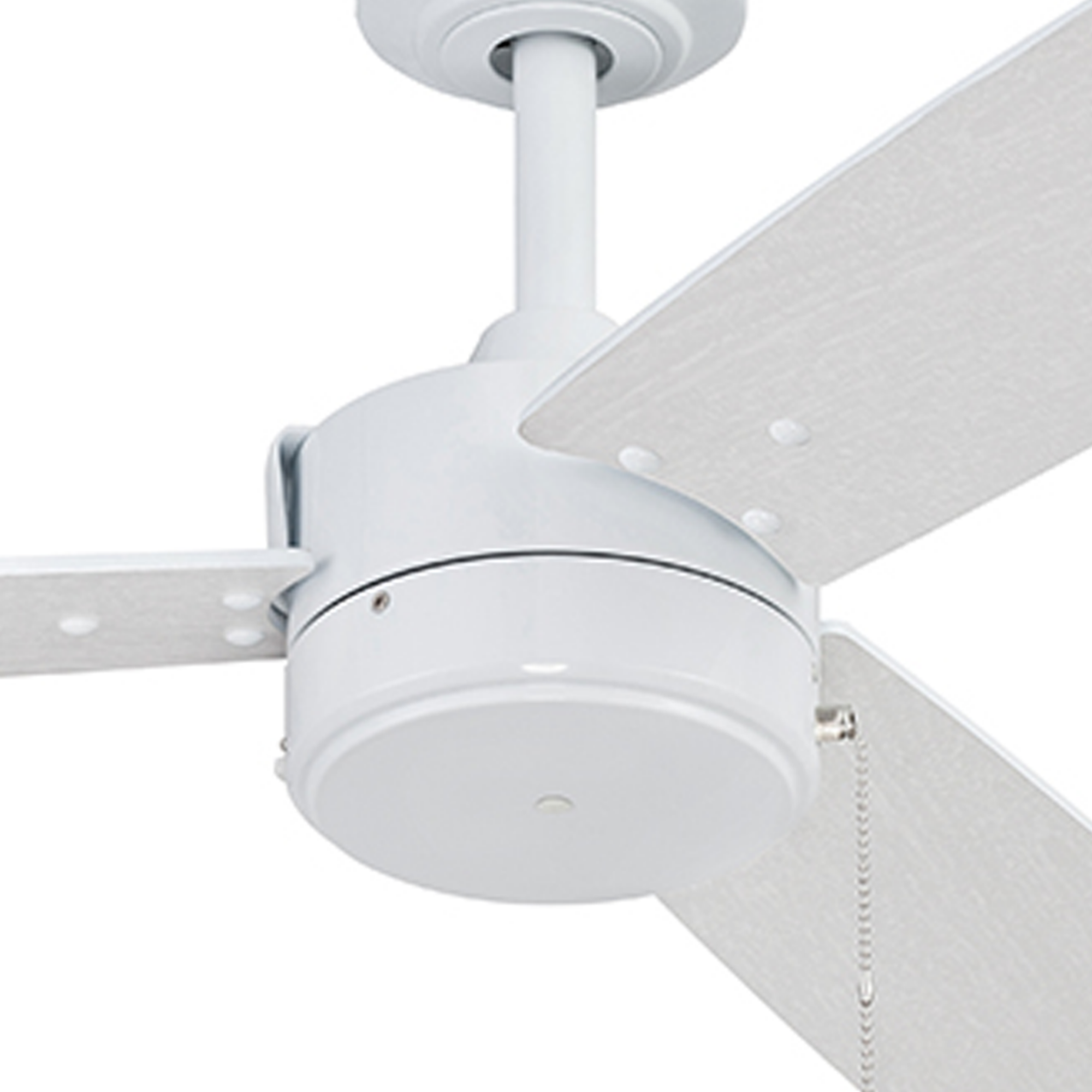 52 Inch Bright White Indoor/Outdoor Ceiling Fan with Pull Chain - Perfect for Bedroom, Living Room, Patio & Covered Porch