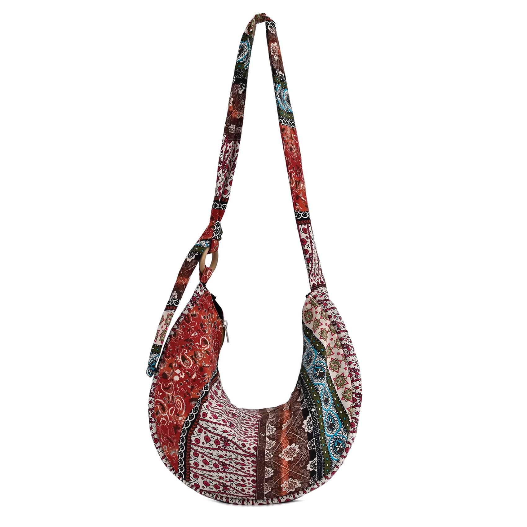 KARRESLY Women's Crossbody Bag - Adjustable Strap Ethnic Style Shoulder Purse for Everyday Use, Travel & Shopping