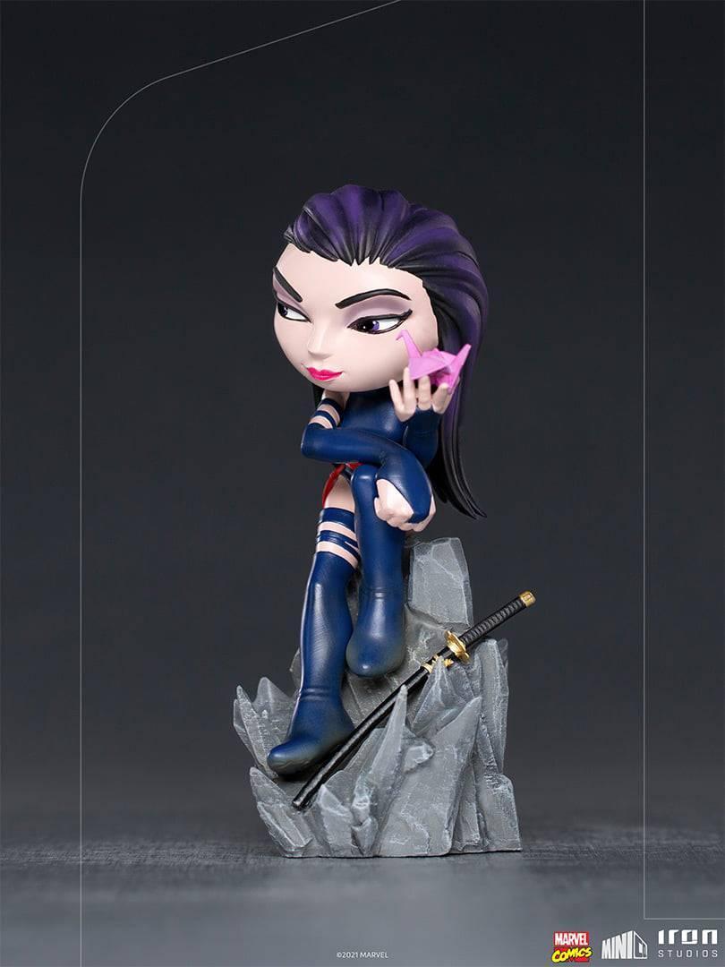 Iron Studios X-Men Psylocke MiniCo Figure - Premium Collectible for Marvel Fans, Display for Home & Office Decor