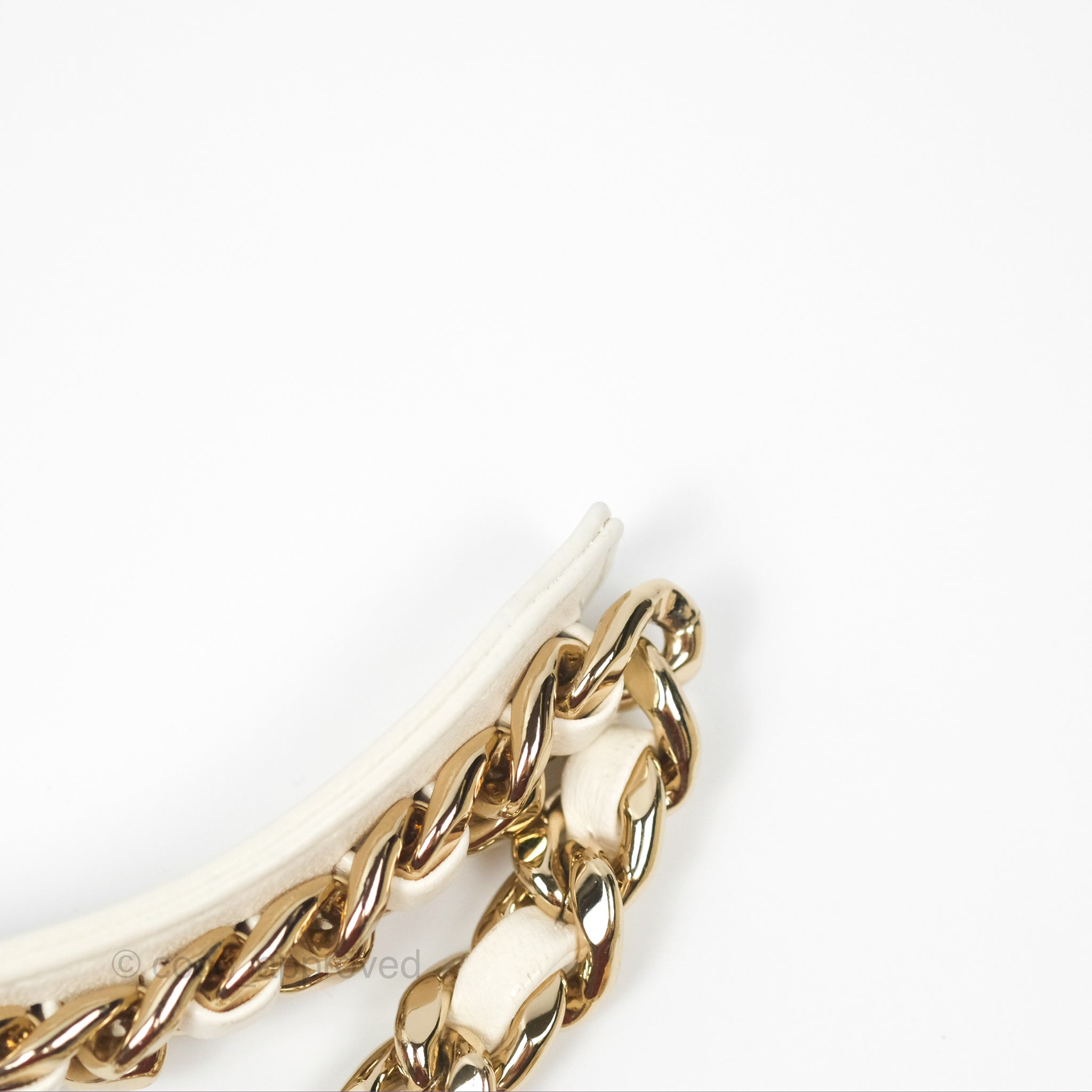 Chanel 19 Wallet on Chain WOC Crossbody Bag - White Leather with Mixed Gold & Silver Hardware | Perfect for Evening Out, Date Night & Special Occasions