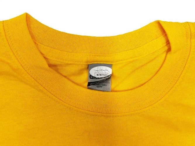 Authentic Hulk Hogan Signed WWE Hulkamania Yellow T-Shirt with JSA ITP Certificate - Perfect for Wrestling Fans, Collectors & Memorabilia Displays