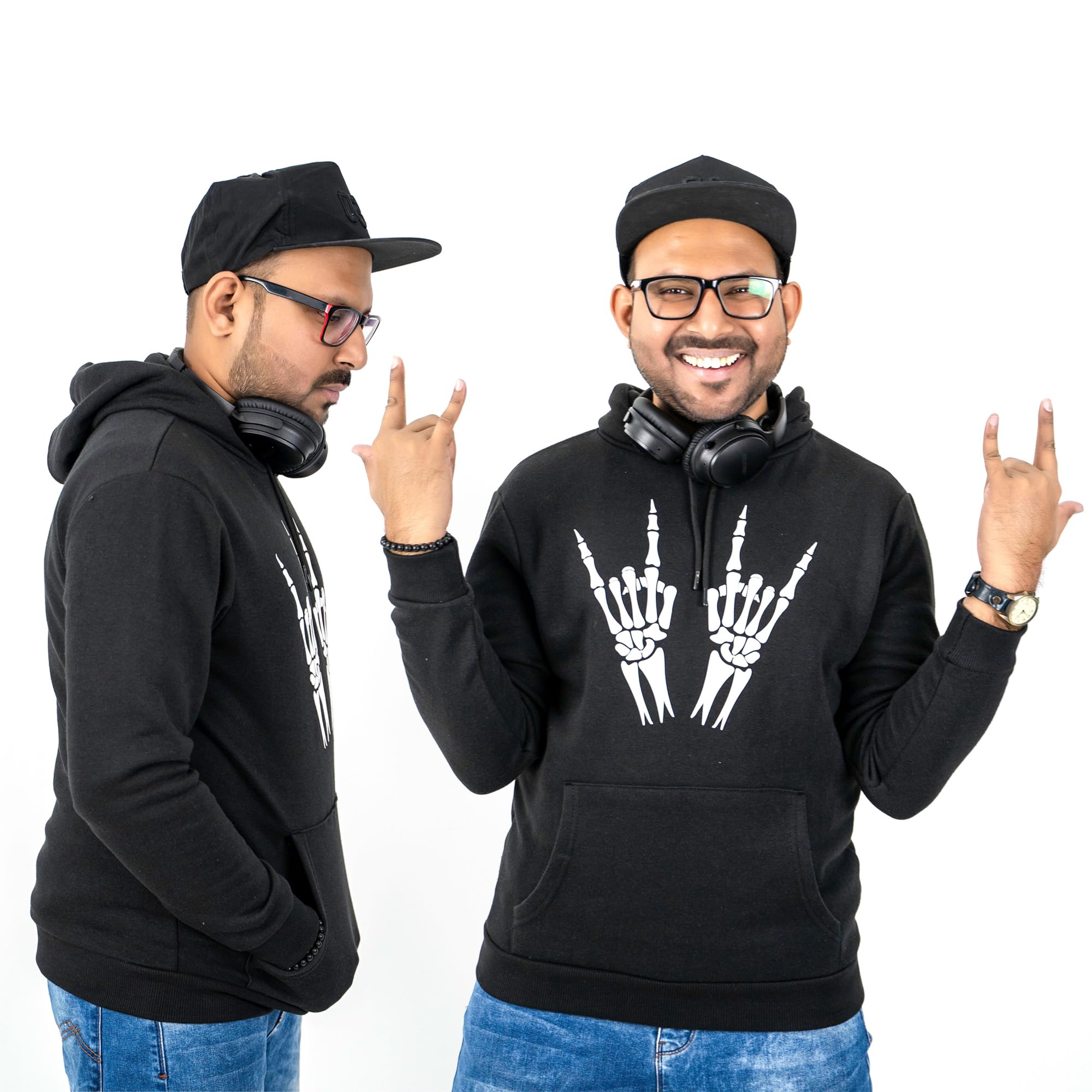Noroze Men's Skull Skeleton Gaming Hoodie - Funny Gamer Sweatshirt for Father & Son - Perfect for Esports, Streaming & Casual Wear