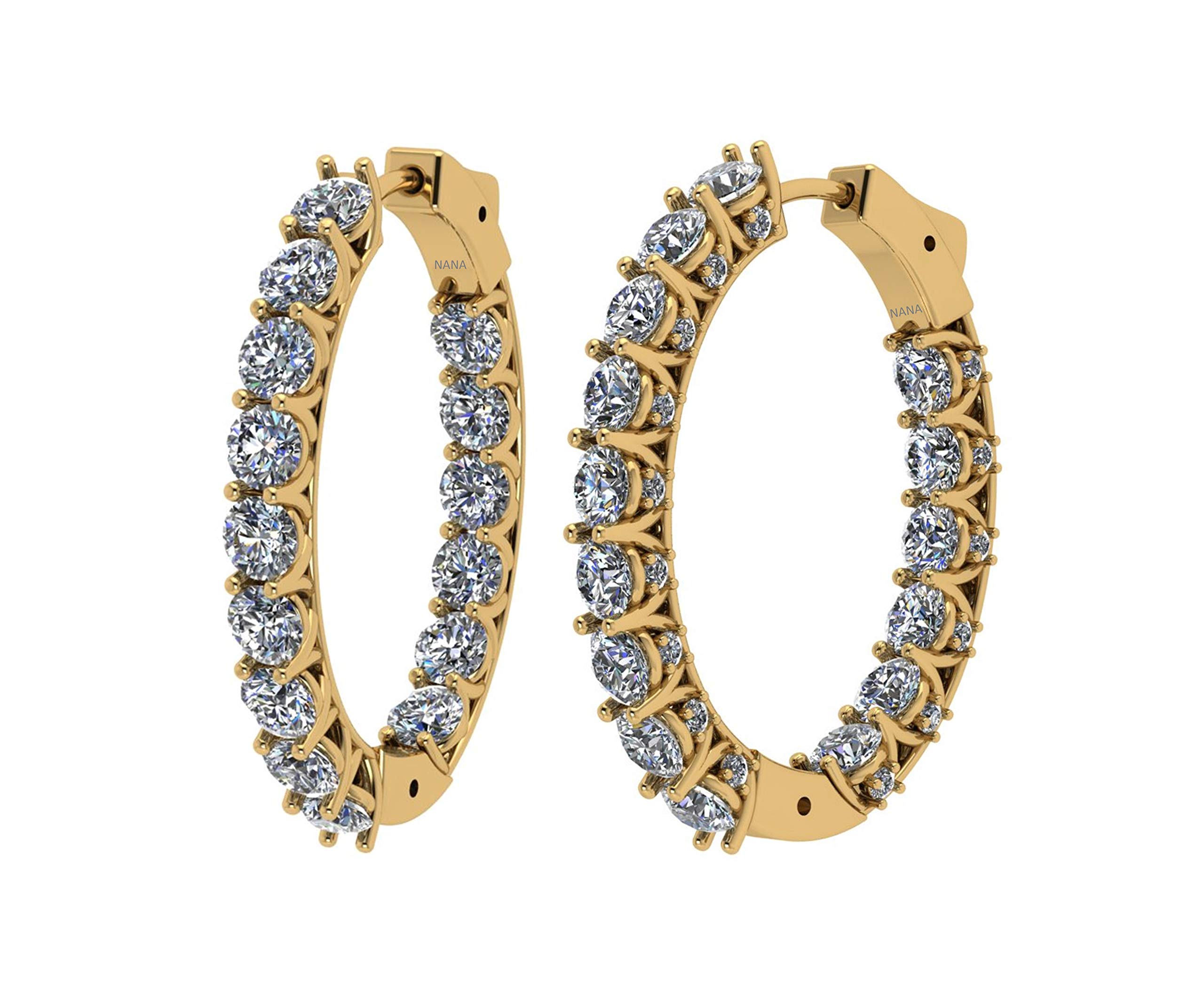 Zsa Zsa Oval Hoop Earrings 925 Sterling Silver with Genuine Zirconia - Simulated Diamond Hoop Earrings for Women, Elegant Everyday Jewelry Gift for Birthday, Anniversary & Special Occasions