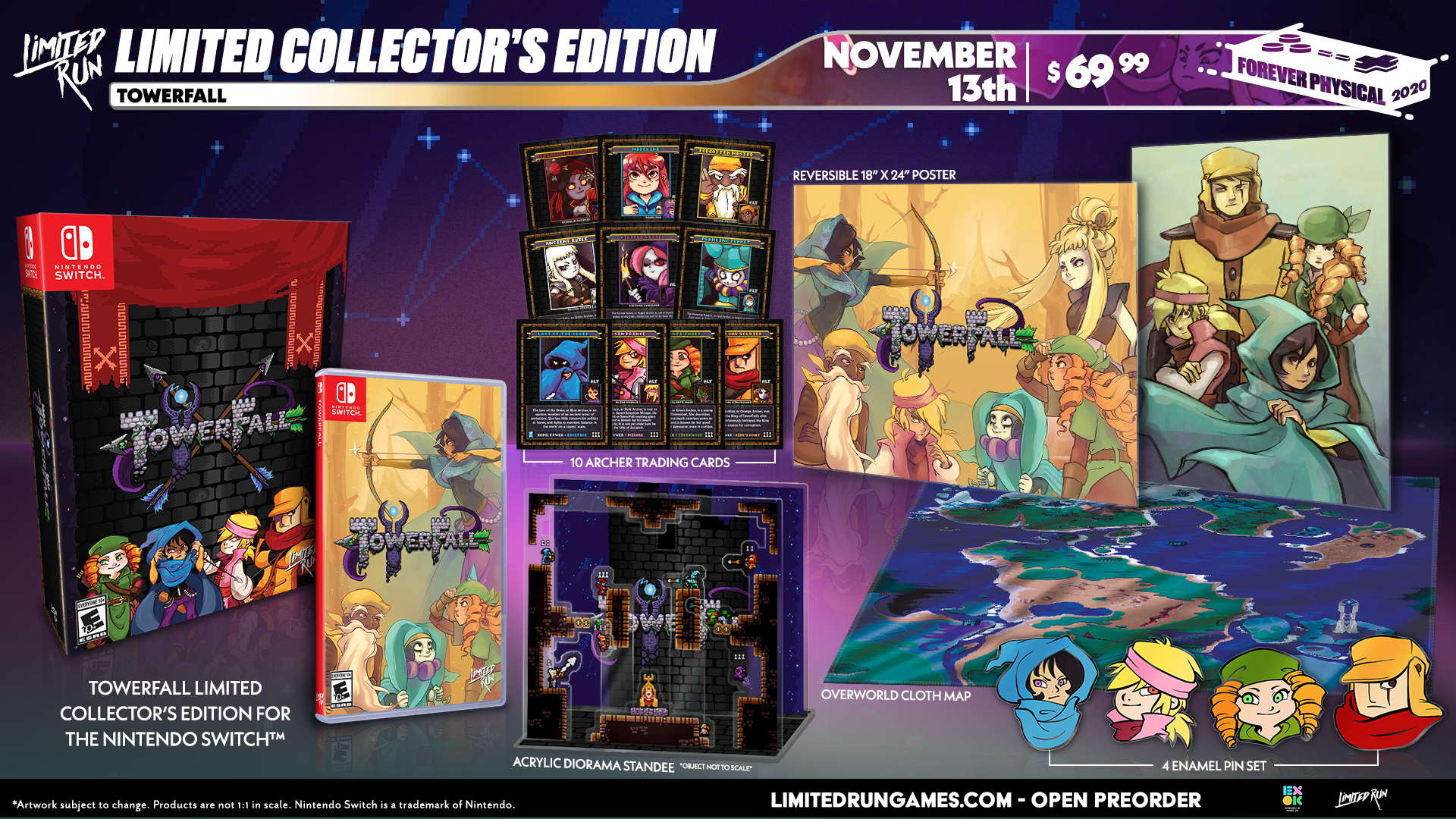 TowerFall Collector's Edition - Limited Run #89 Switch Game - Physical Copy for Nintendo Switch | Perfect for Multiplayer Parties & Competitive Gaming