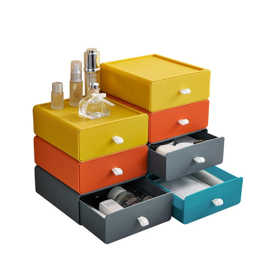 WALNUTA Stackable Drawer Storage Box - Organize Office Supplies, Cosmetics & Household Items | Perfect for Desk, Vanity & Home Organization