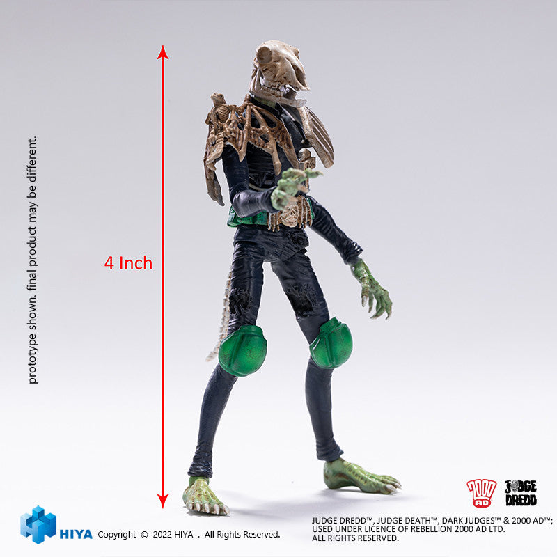 1/18 HIYA 4inch Action Figure - Exquisite Mini Series Judge Dredd Judge Mortis Collectible Toy for Display & Play | Perfect for Comic Fans & Collectors