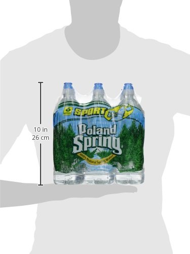 Poland Spring 100% Natural Spring Water - 23.7oz Sport Cap Bottles (6-Pack) | Hydration for Sports, Gym & Outdoor Activities