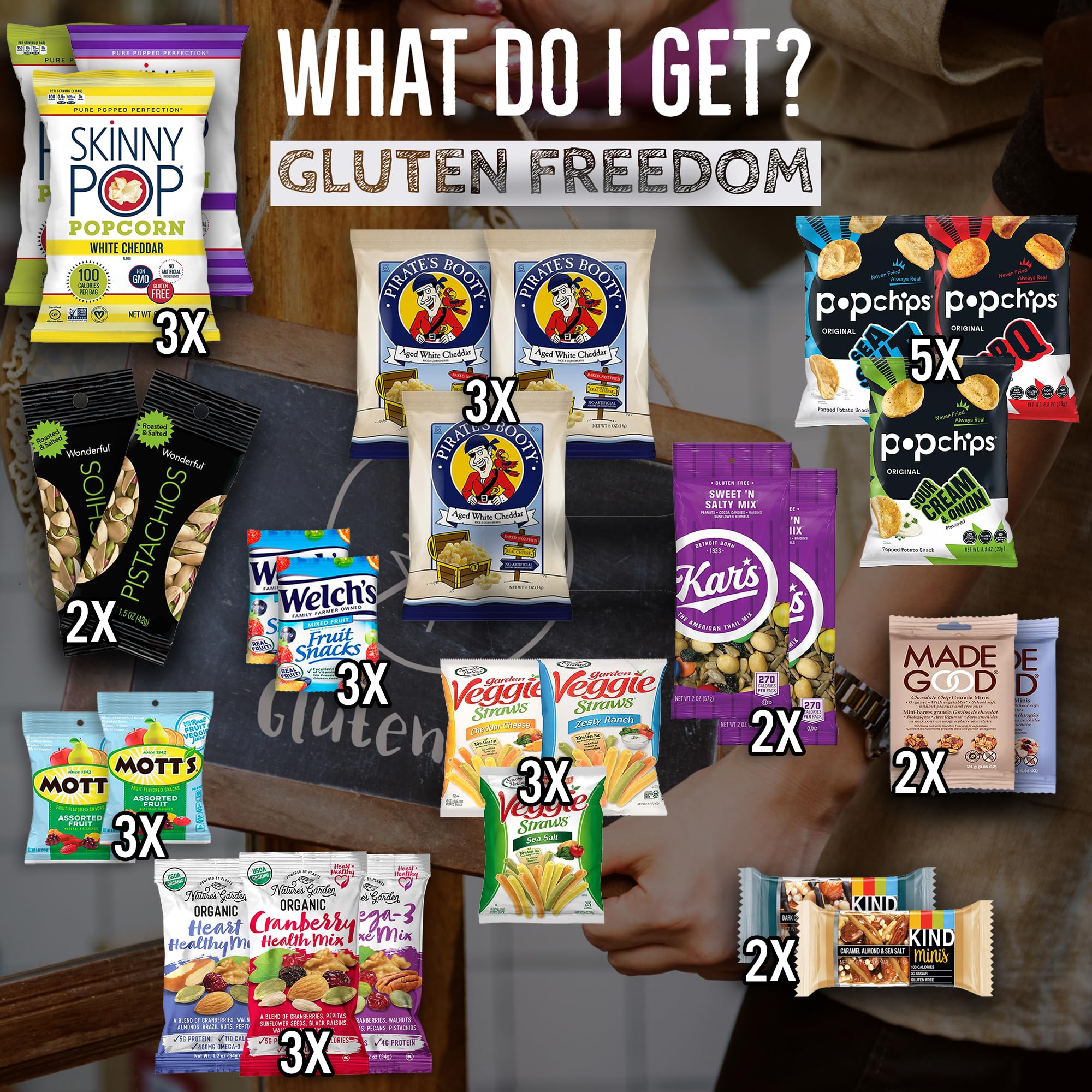 Gluten Free Snacks Variety Pack - Healthy Celiac Friendly Snack Box for Adults & Kids | Perfect for School Lunches, Office Snacks & Travel